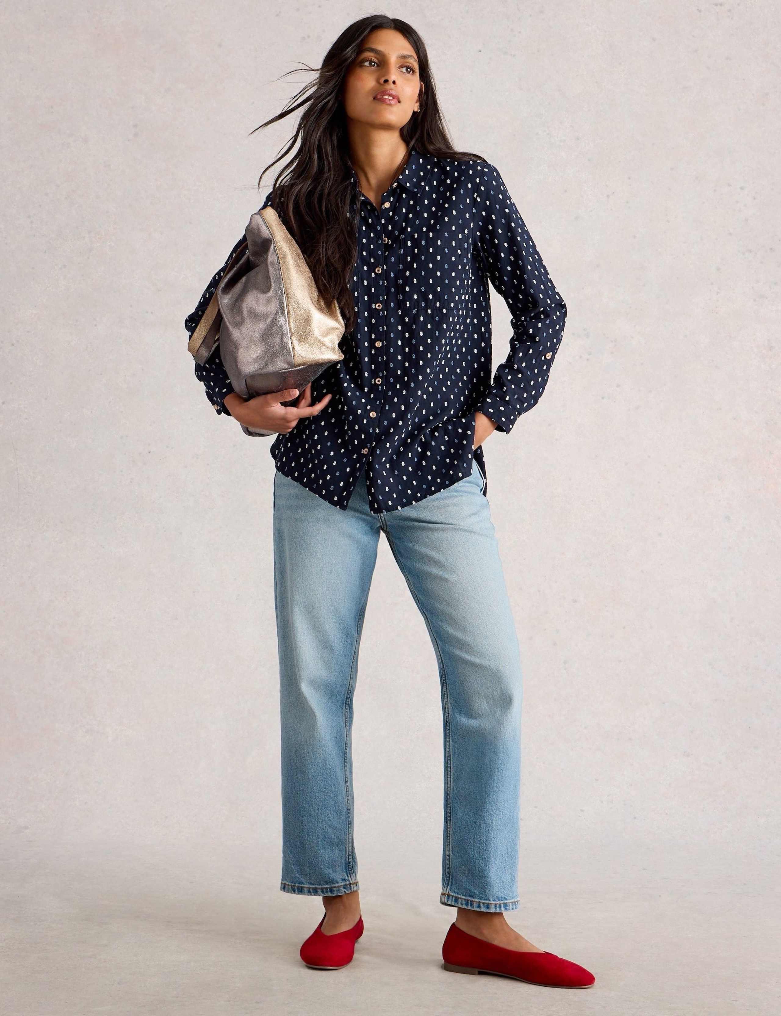 Pure Cotton Printed Collared Shirt