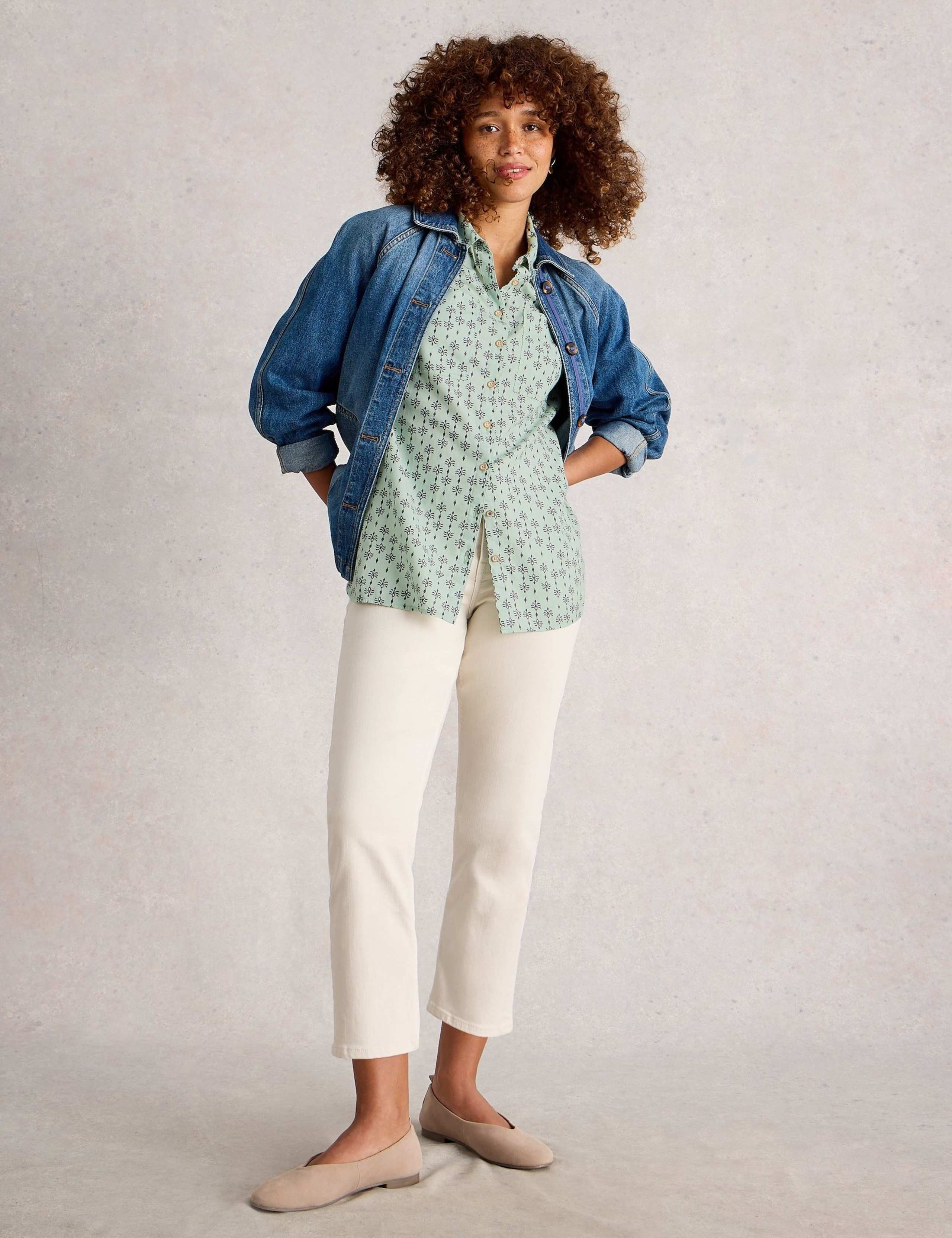 Pure Cotton Printed Collared Shirt