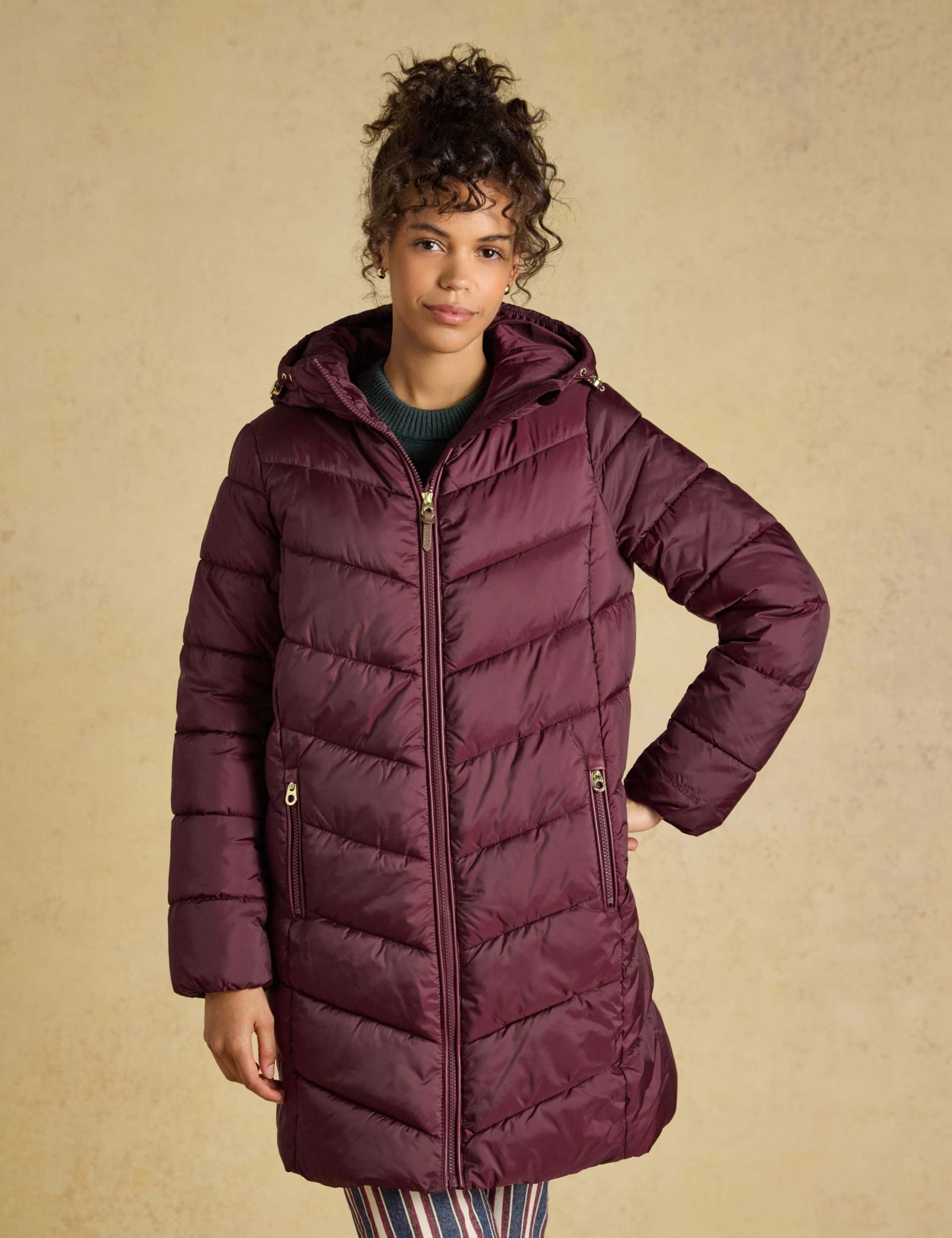 Padded Hooded Mid Length Coat