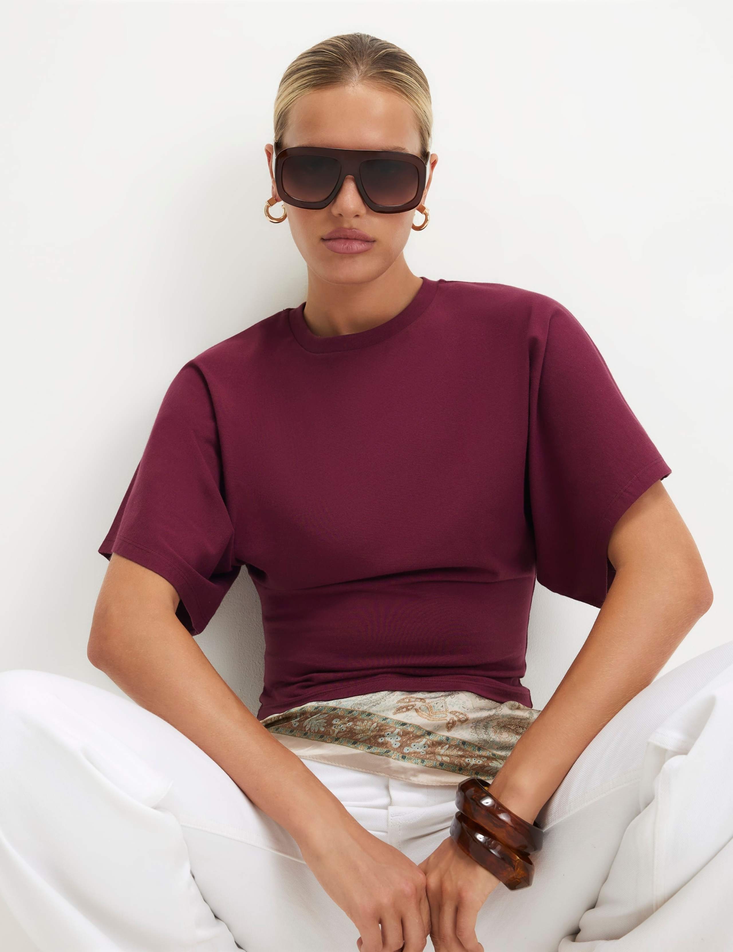 Pure Cotton Kimono Sleeve T-Shirt