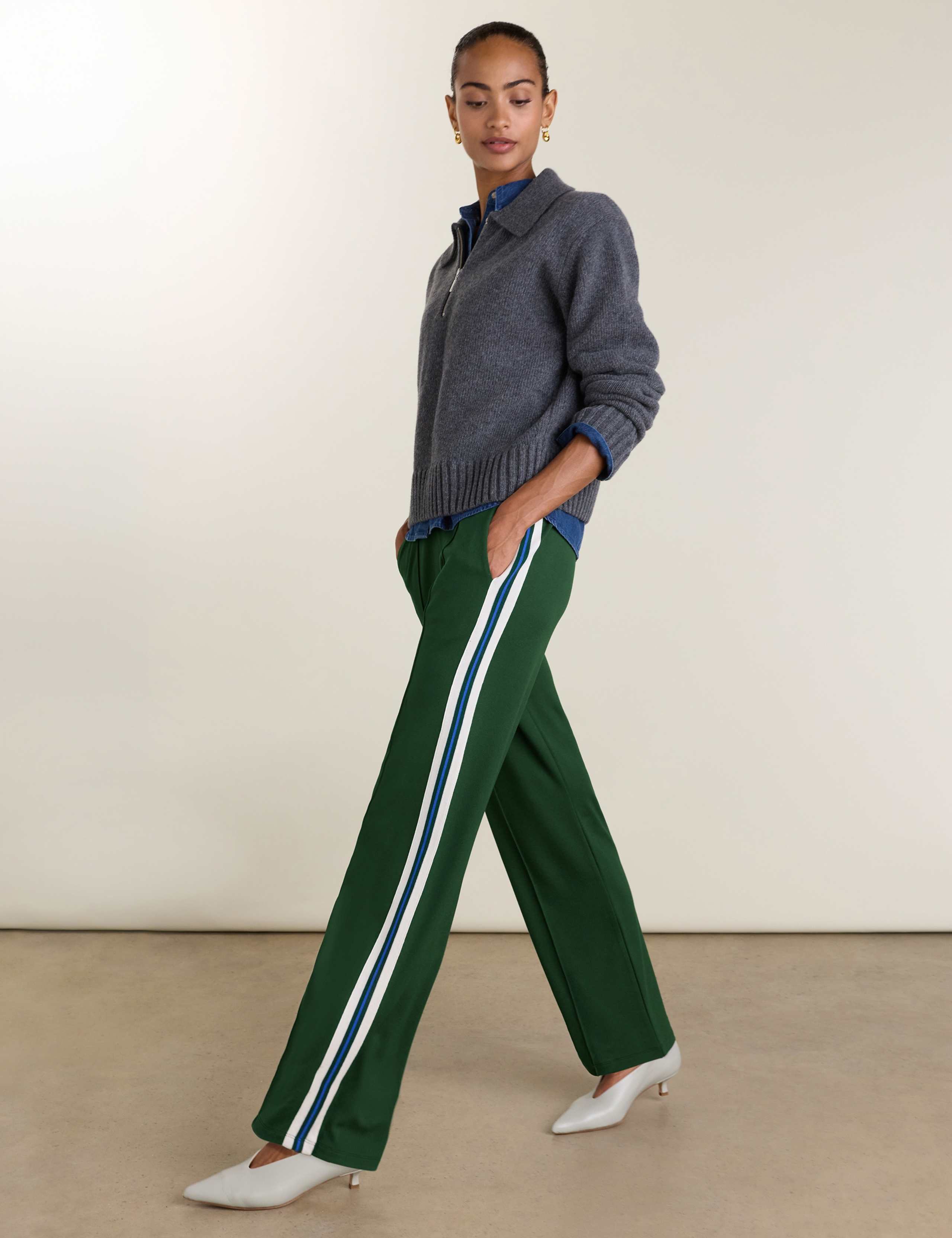 Side Stripe Elasticated Waist Trousers