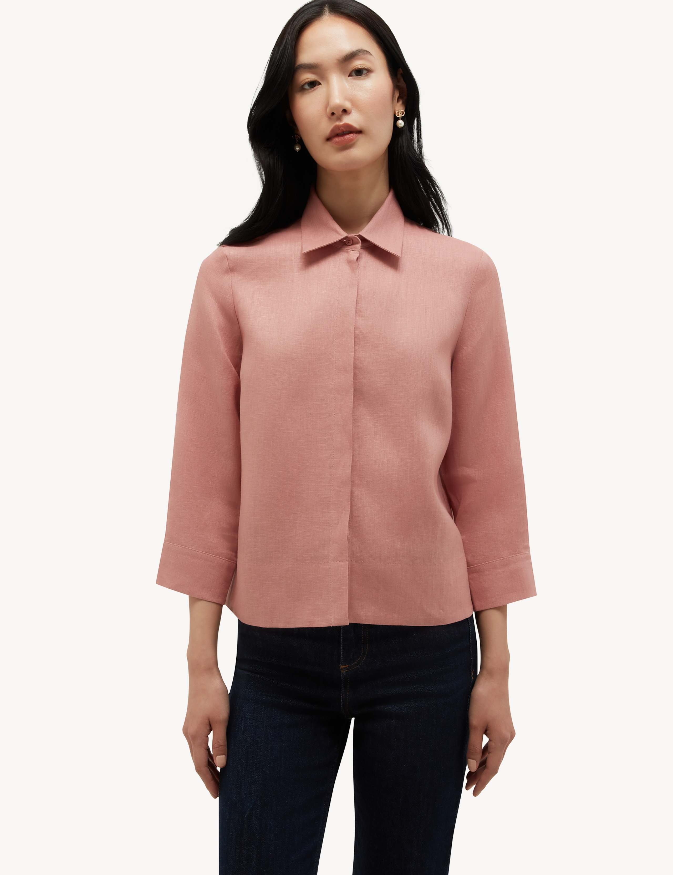 Pure Linen Button Through Shirt