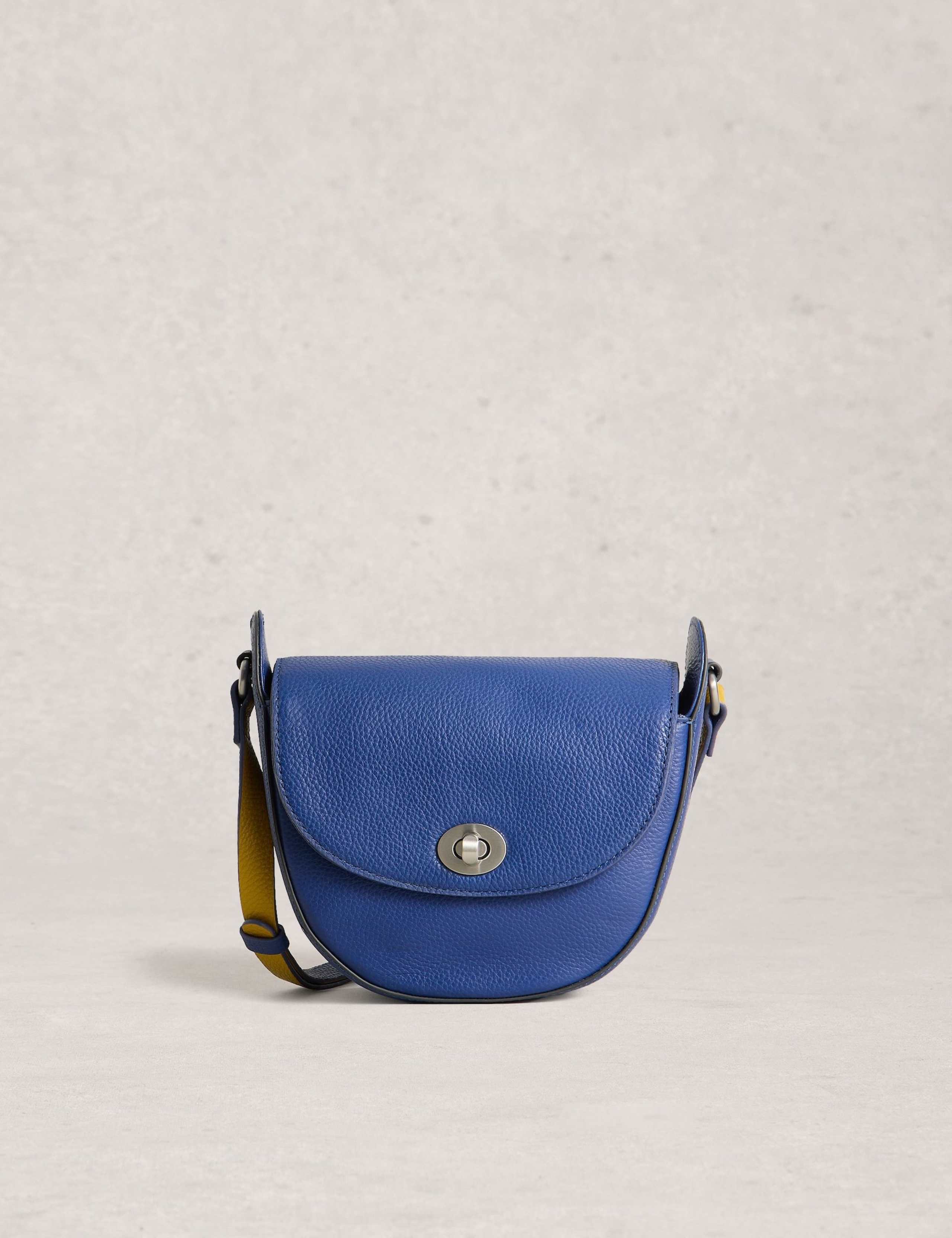 Leather Detachable Chain Strap Saddle Bag