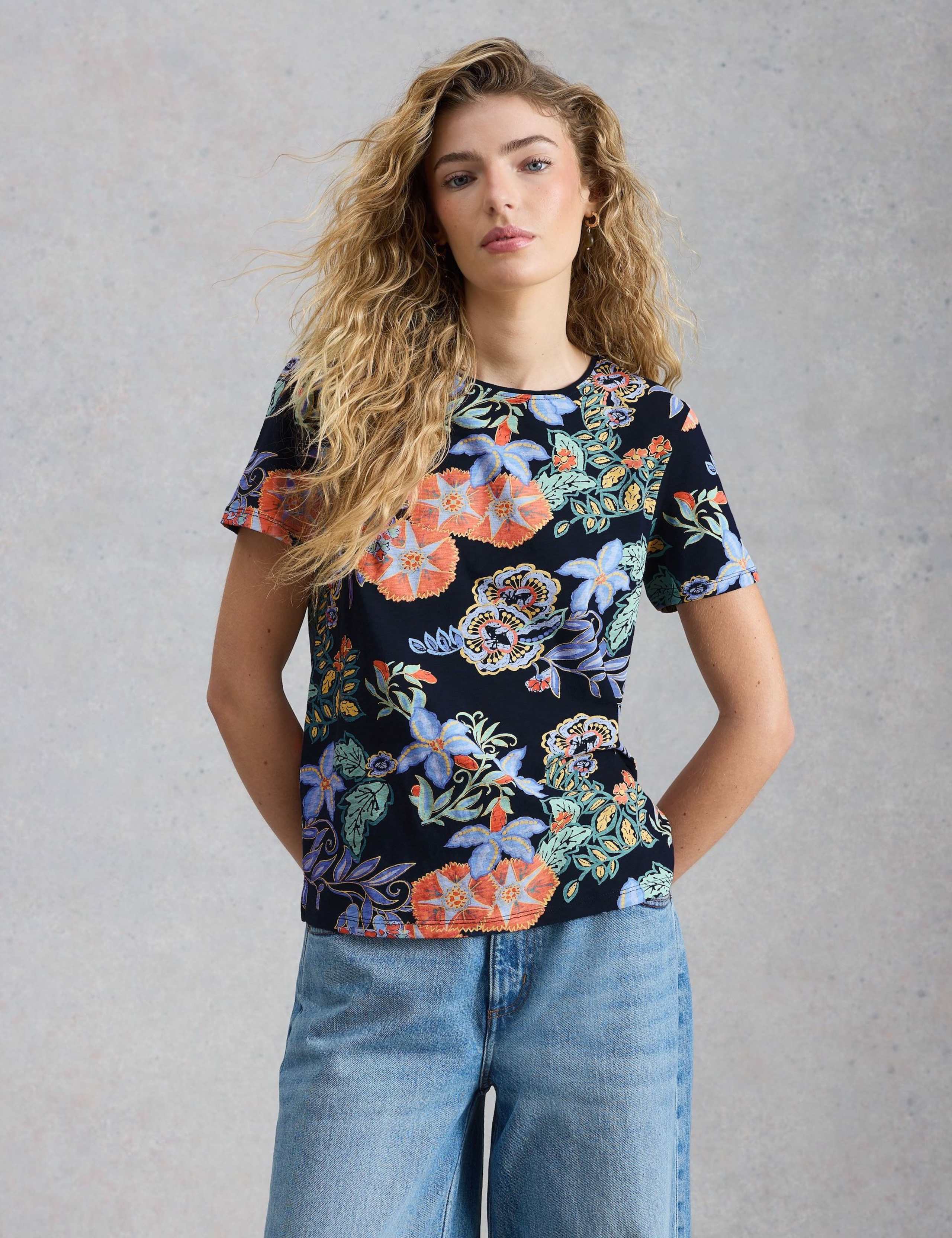 Pure Cotton Floral T-Shirt