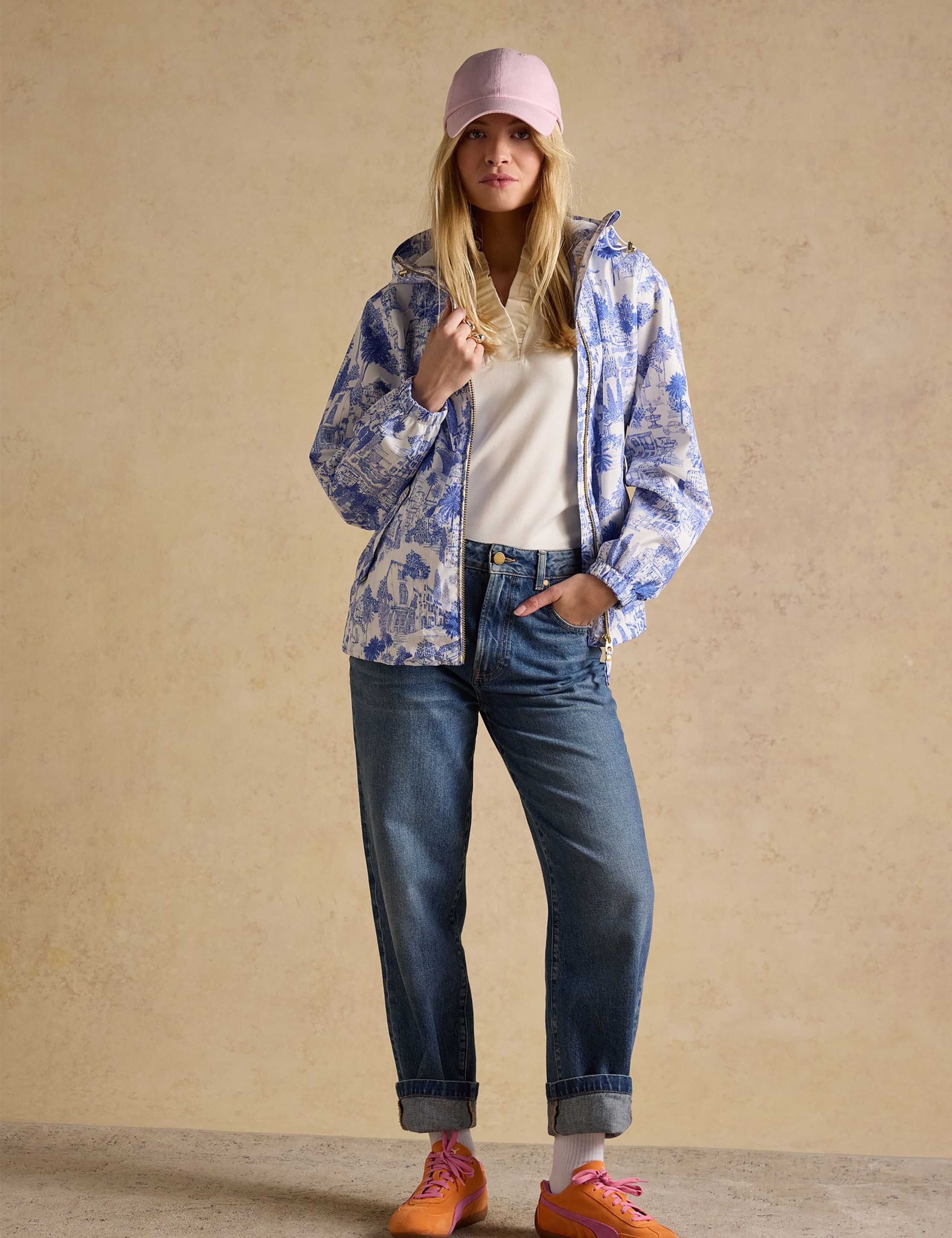 Jersey V-Neck Frill Detail Top