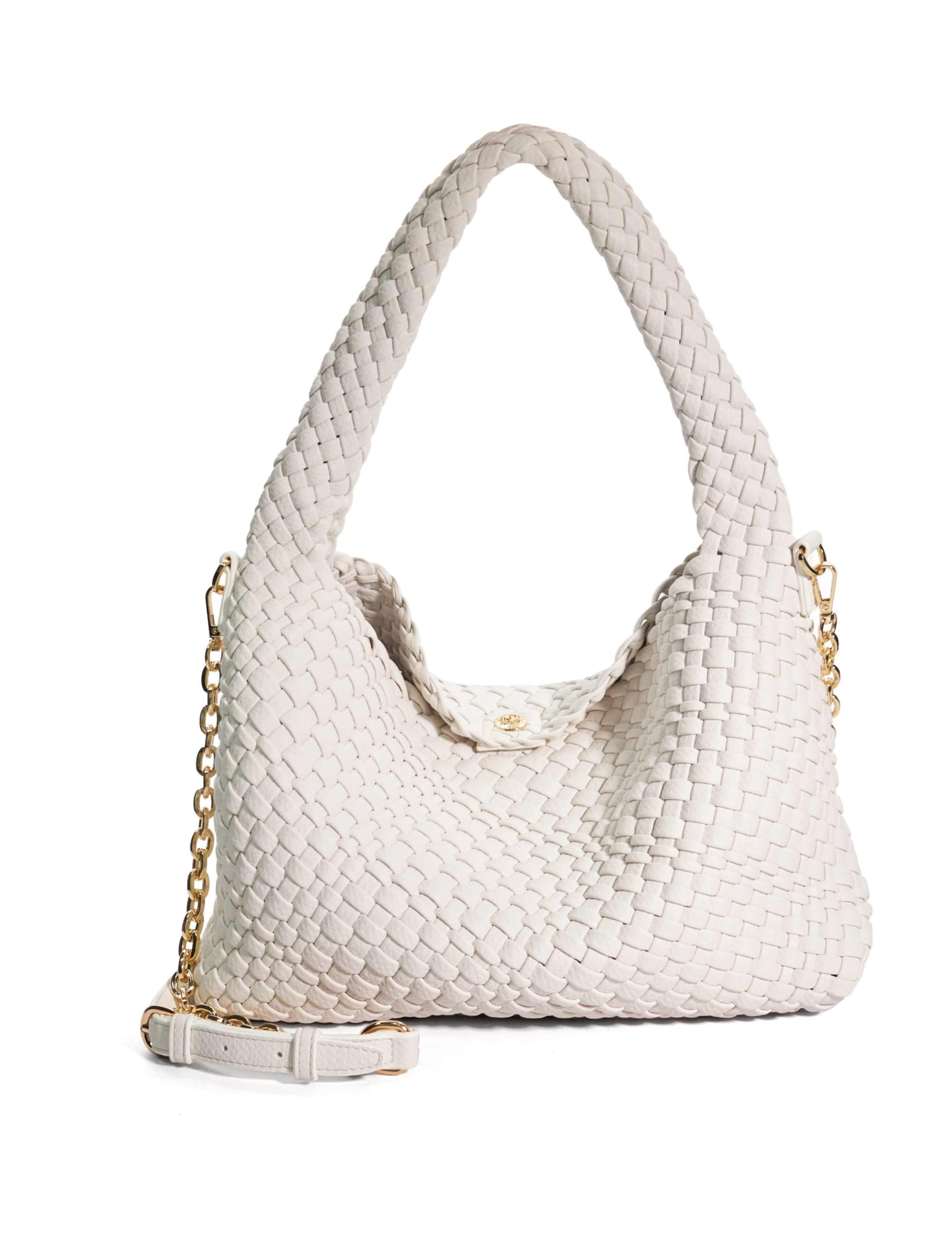 Woven Chain Strap Shoulder Bag