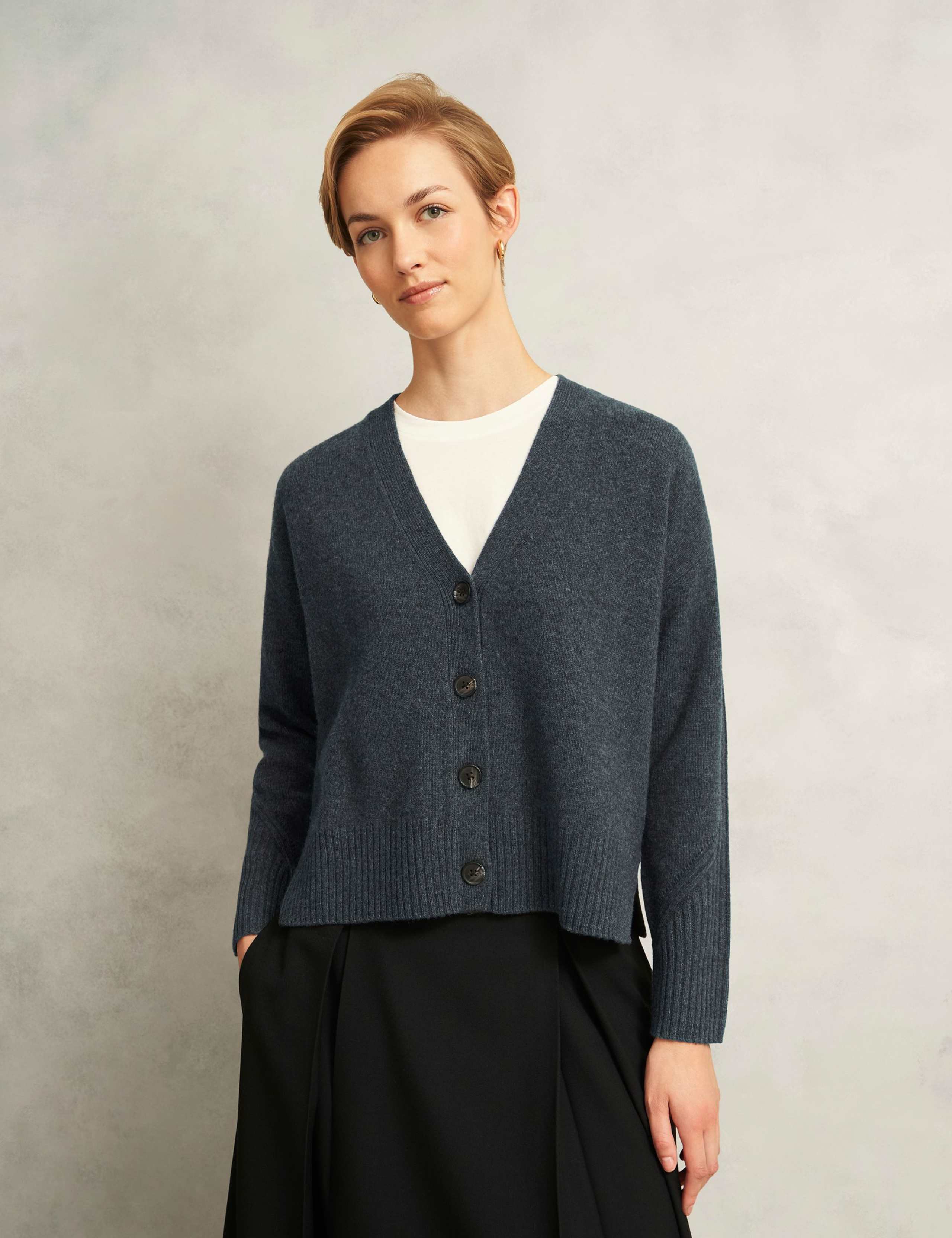 Merino Wool Rich Textured Cardigan