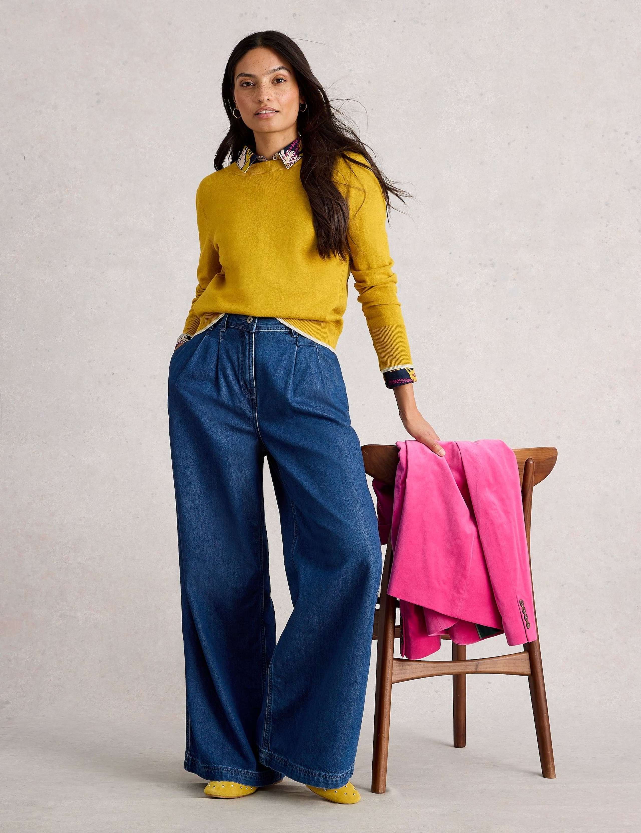 Cotton Rich Tipped Trim Jumper