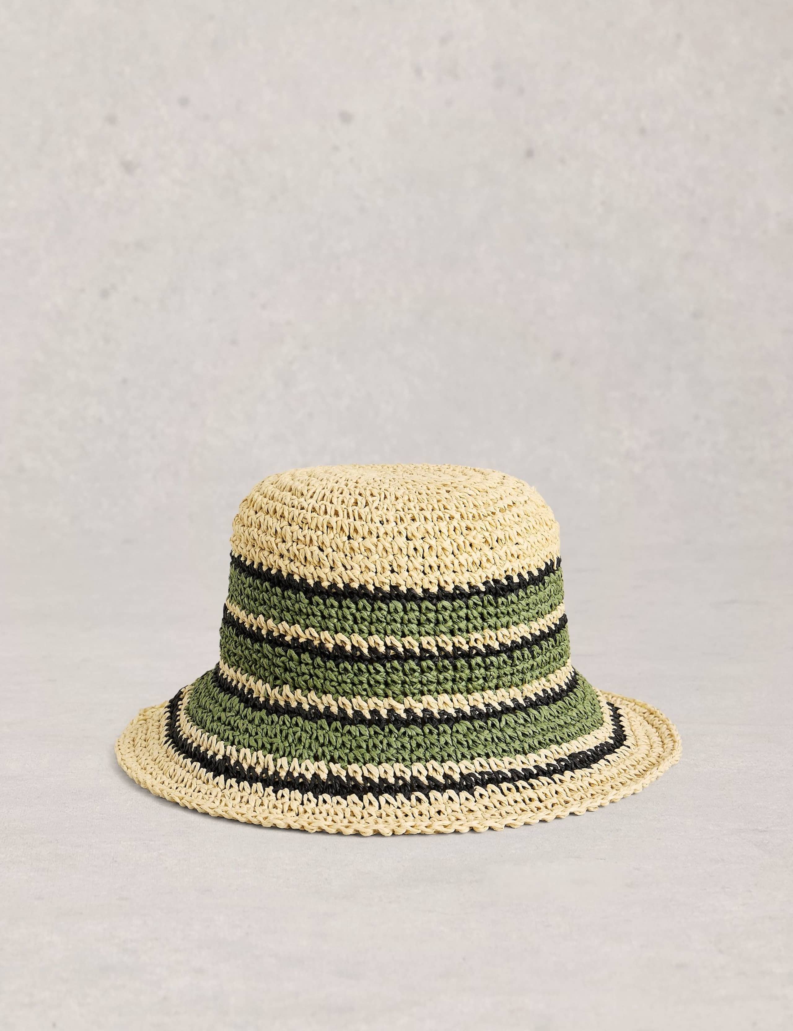 Crochet Stripe Bucket Hat