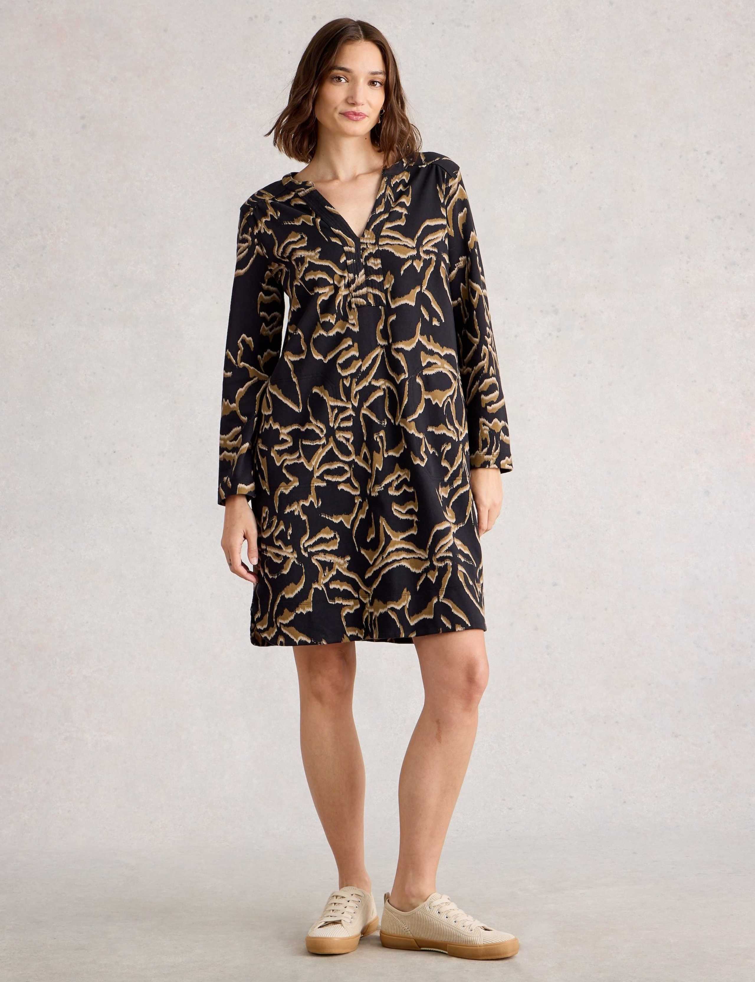 Cotton Printed Shift Dress