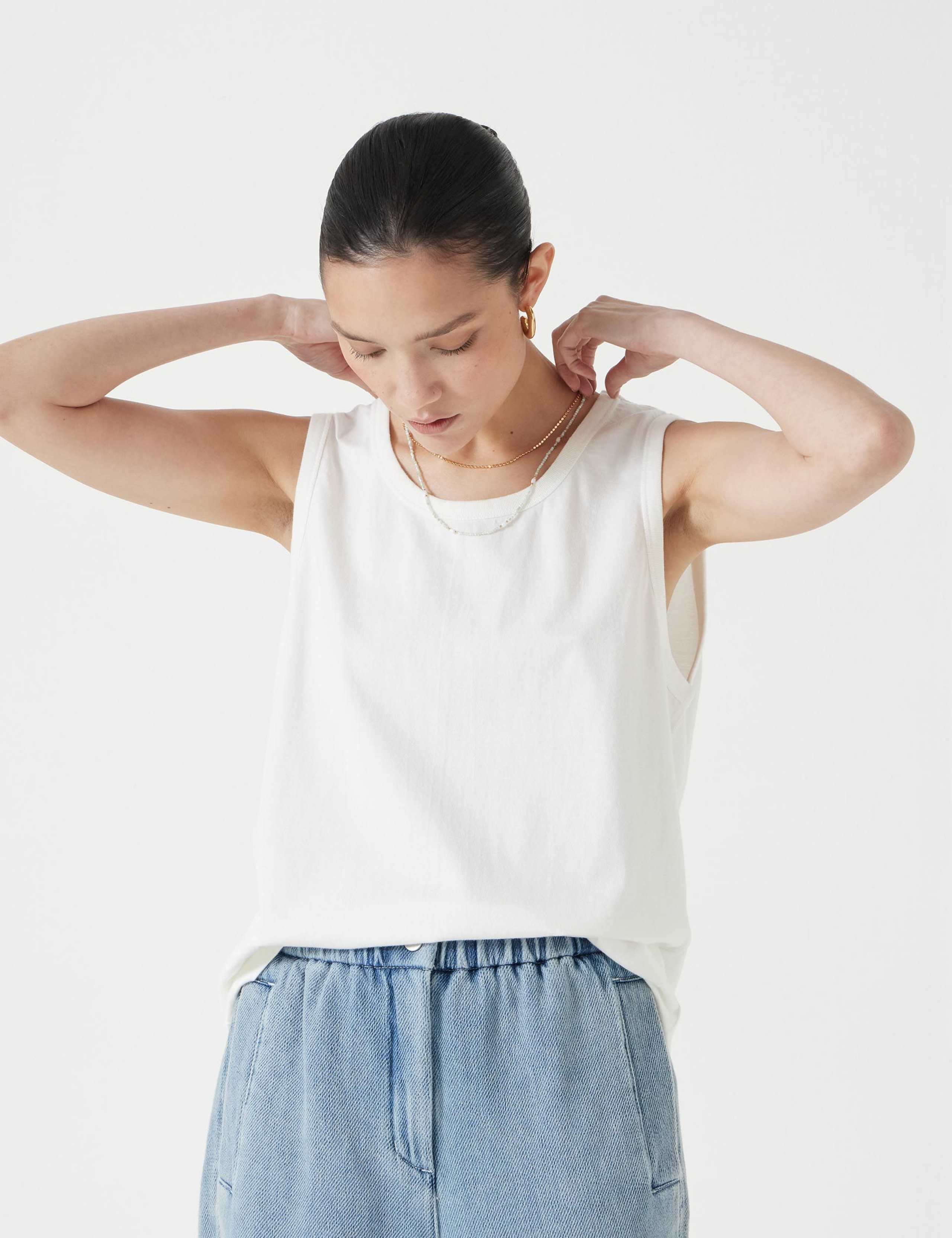 Pure Cotton Relaxed Vest