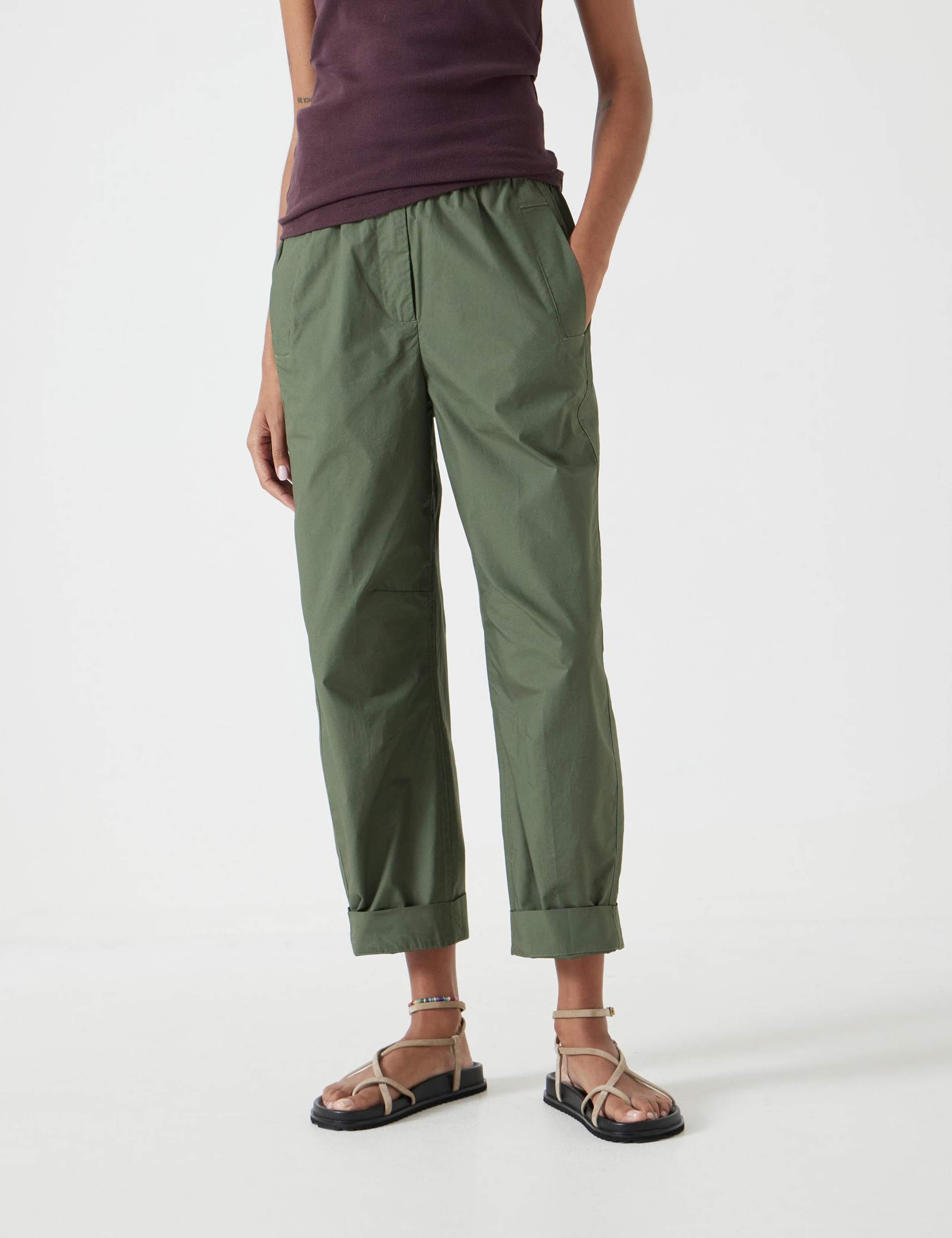 Pure Cotton Tapered Trousers