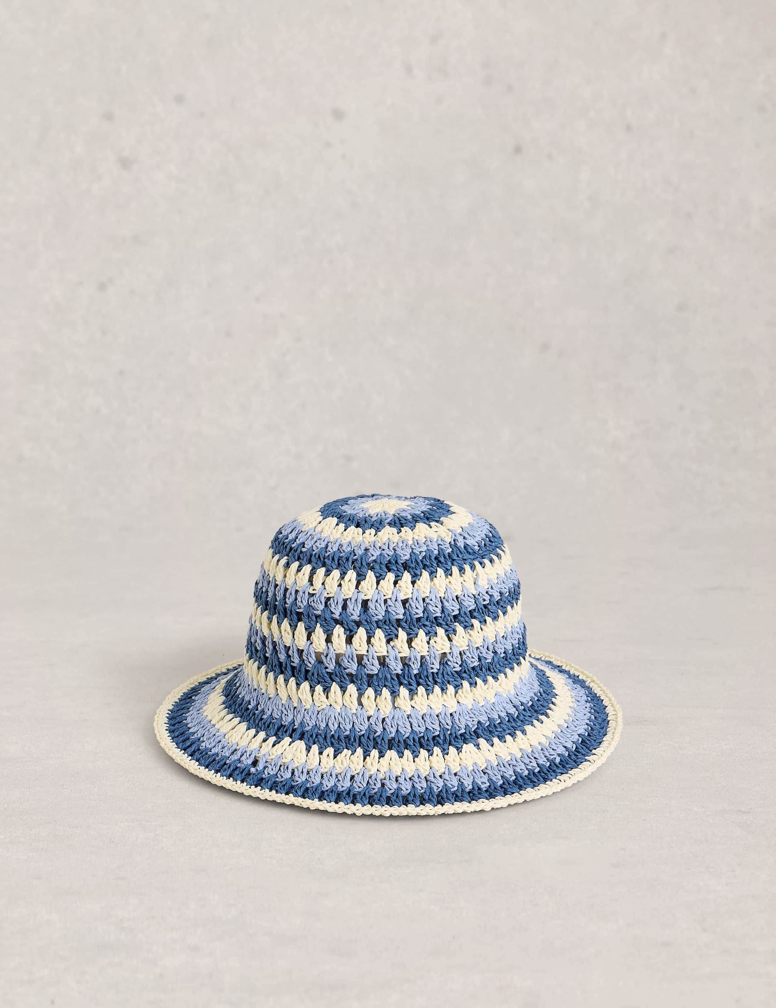 Crochet Stripe Bucket Hat