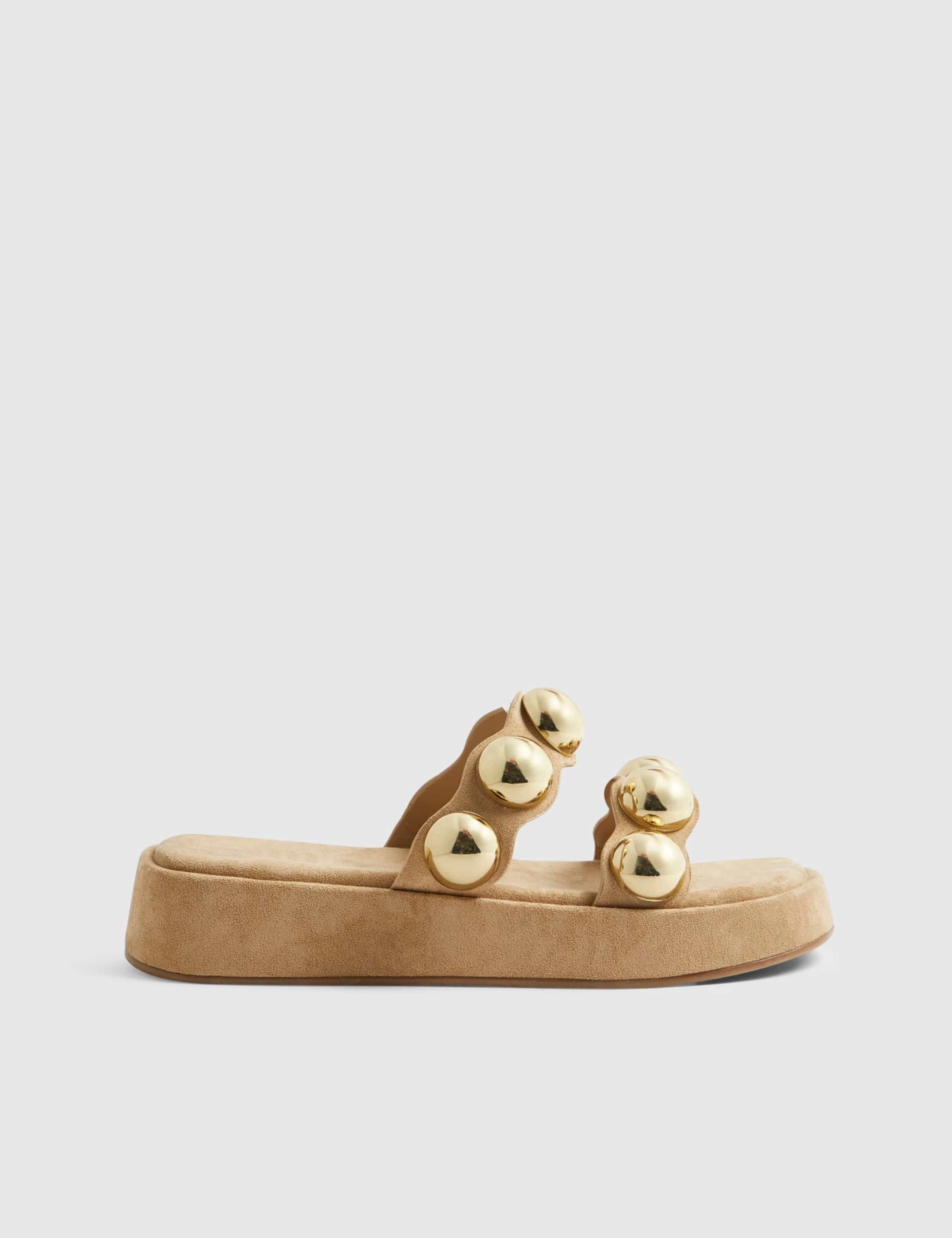 Studded Flatform Sandals