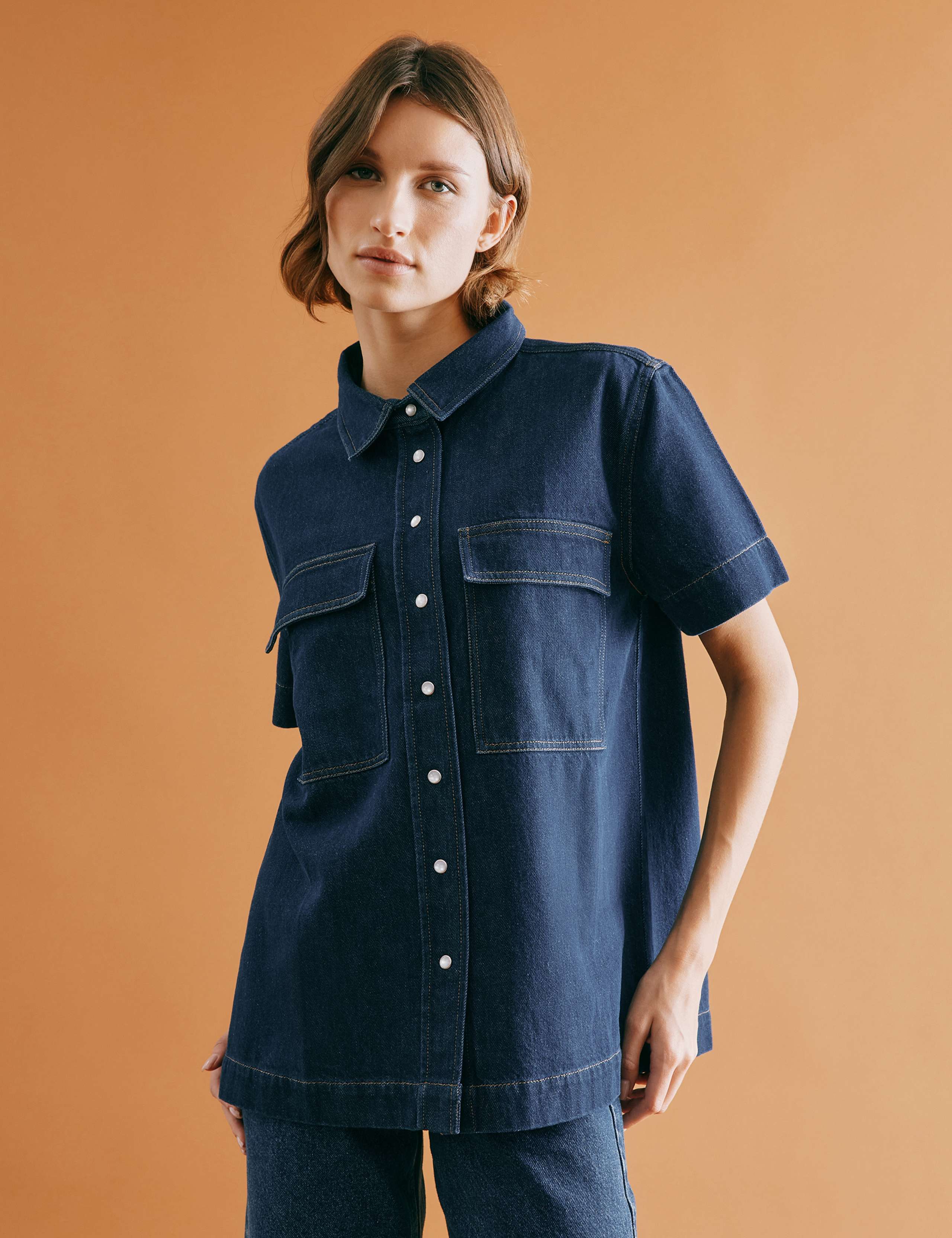 Pure Cotton Denim Shirt