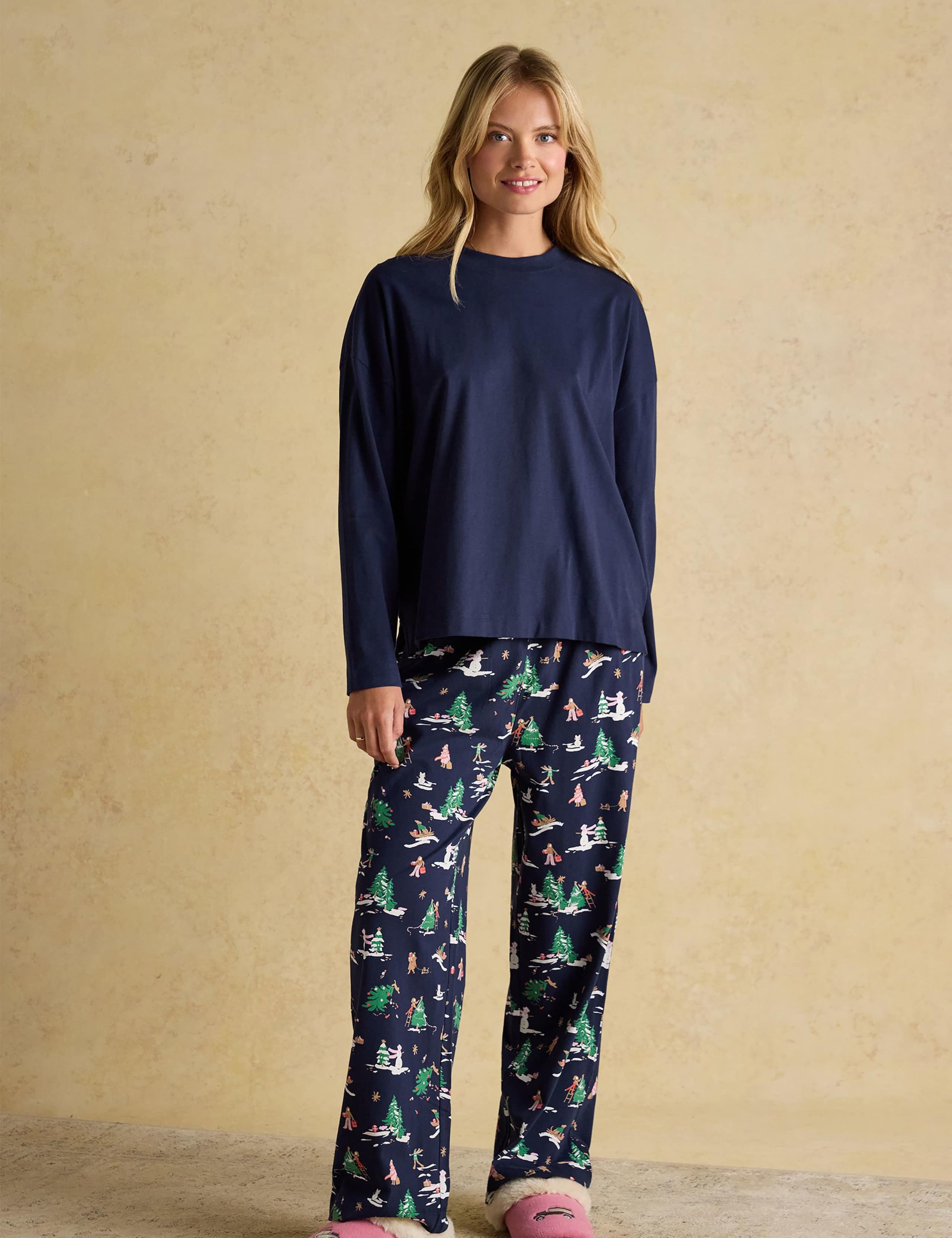 Pure Cotton Jersey Christmas Pyjamas