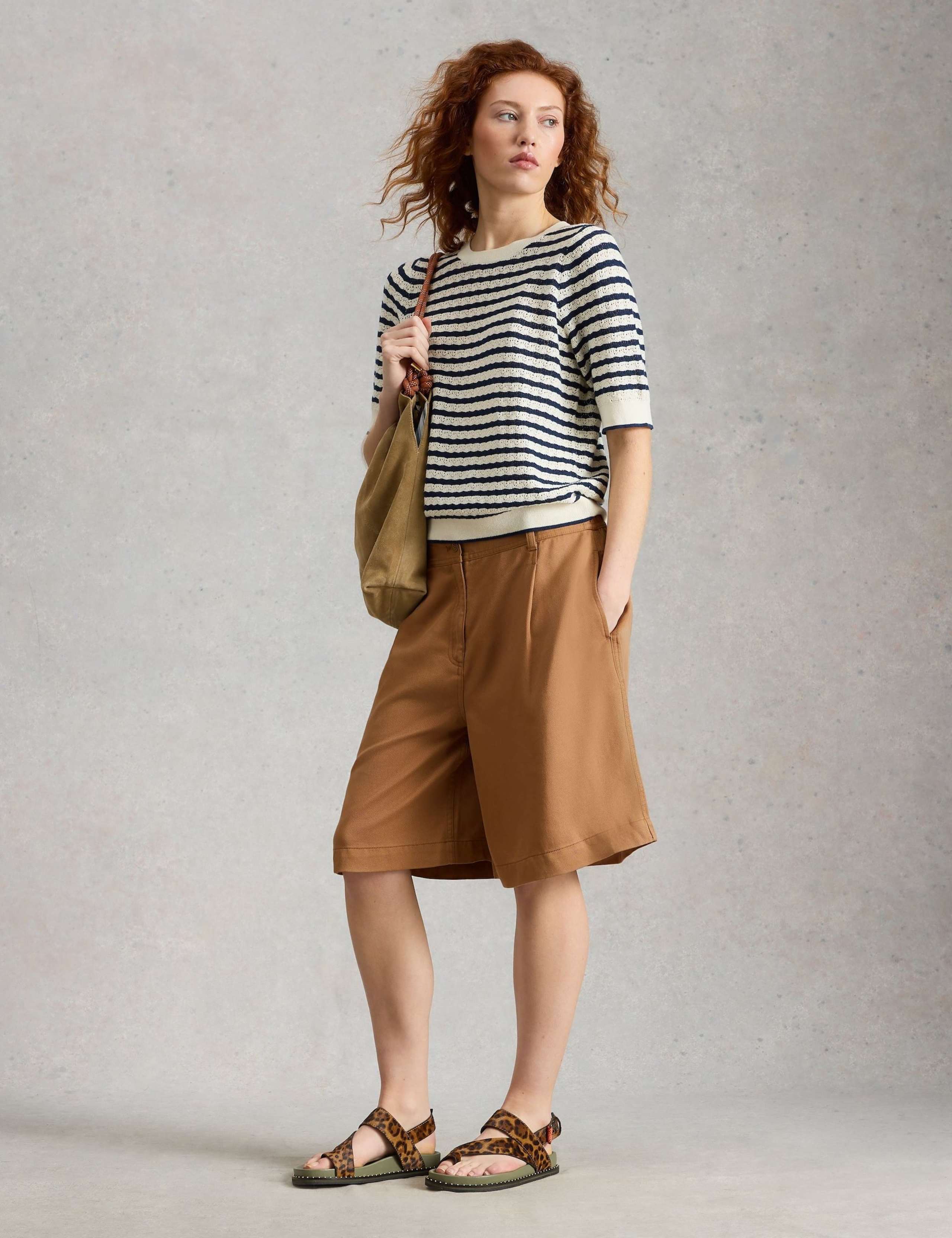 Pure Lyocell Pleat Front Shorts