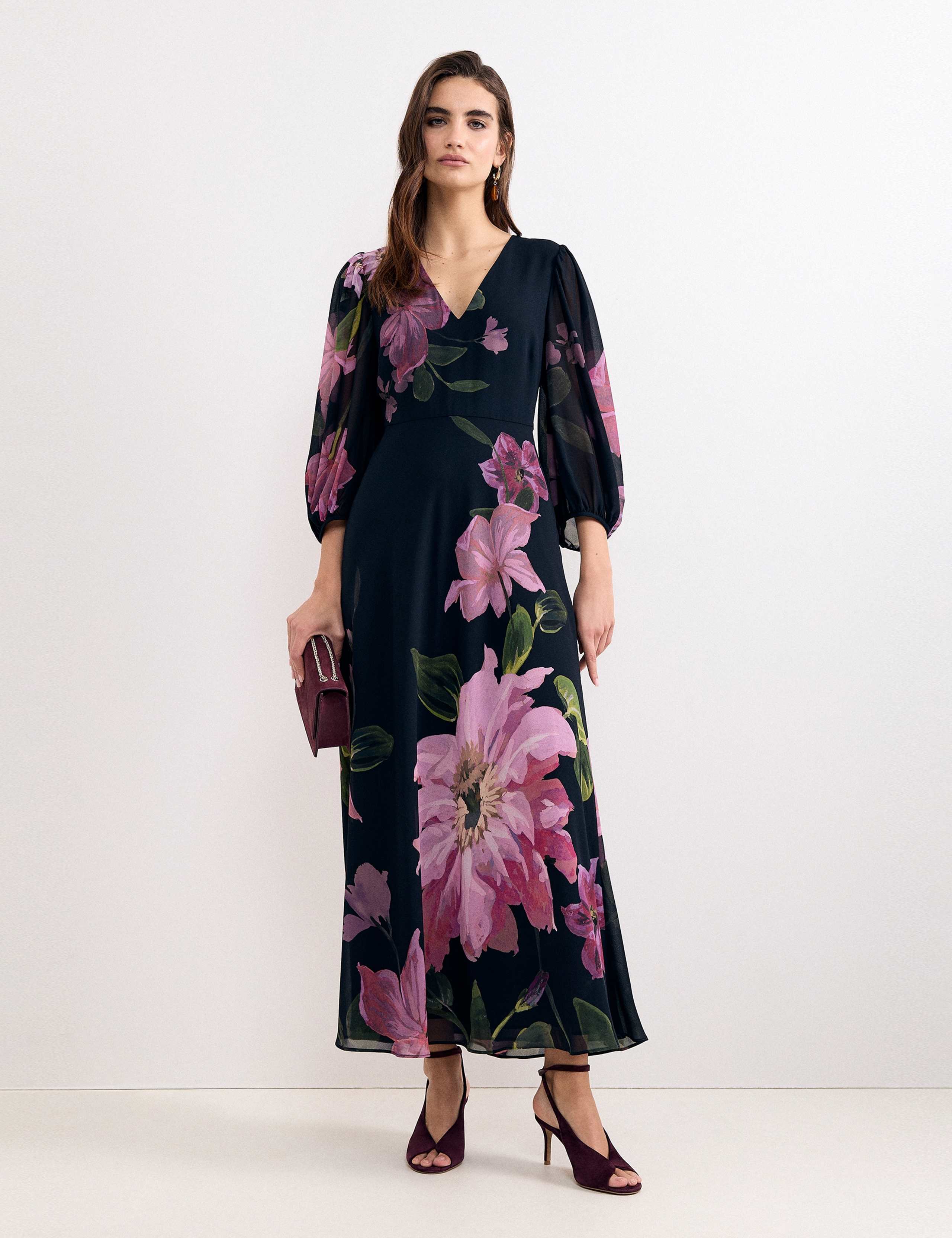 Floral V-Neck Maxi Dress