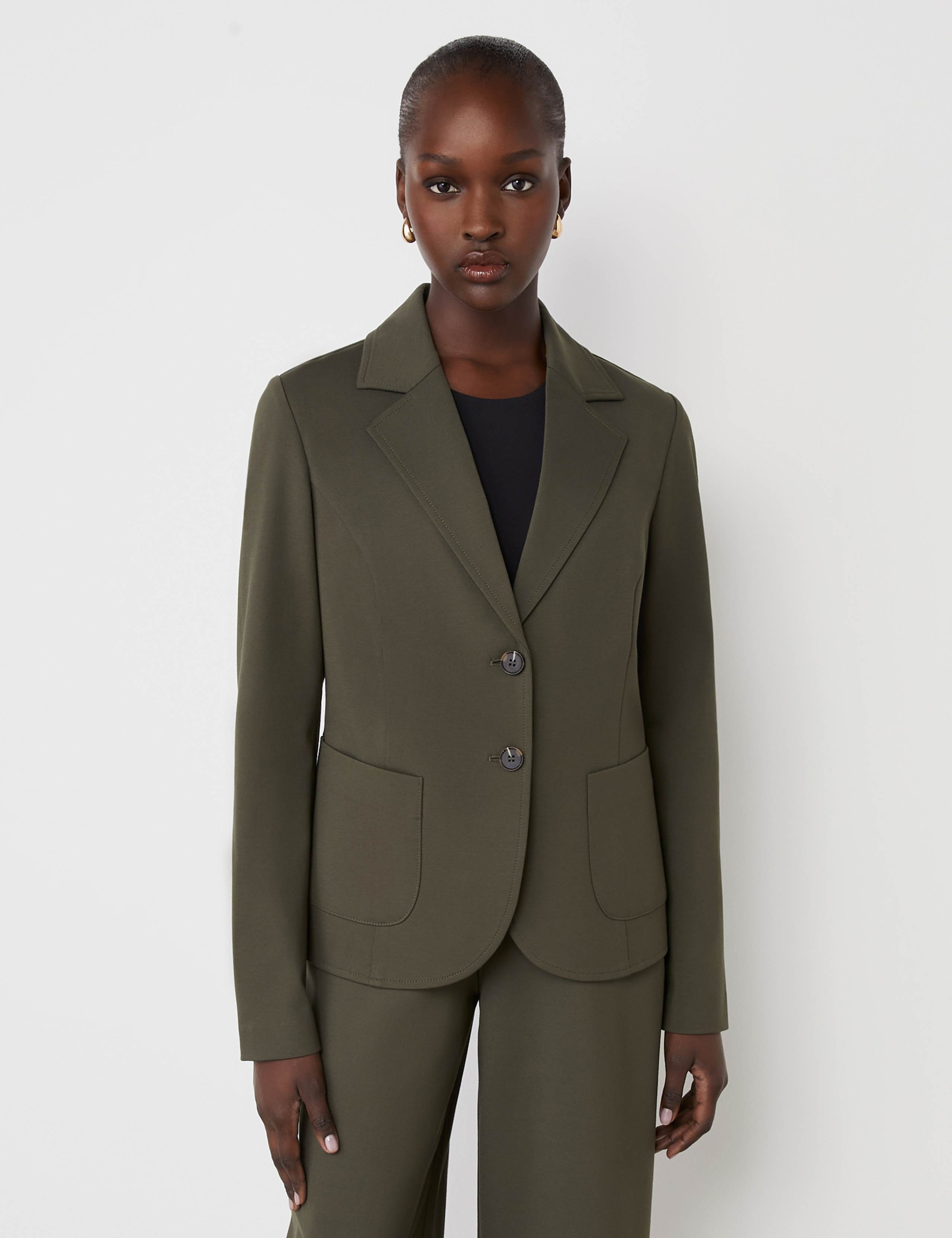 Ponte Jersey Single Breasted Blazer