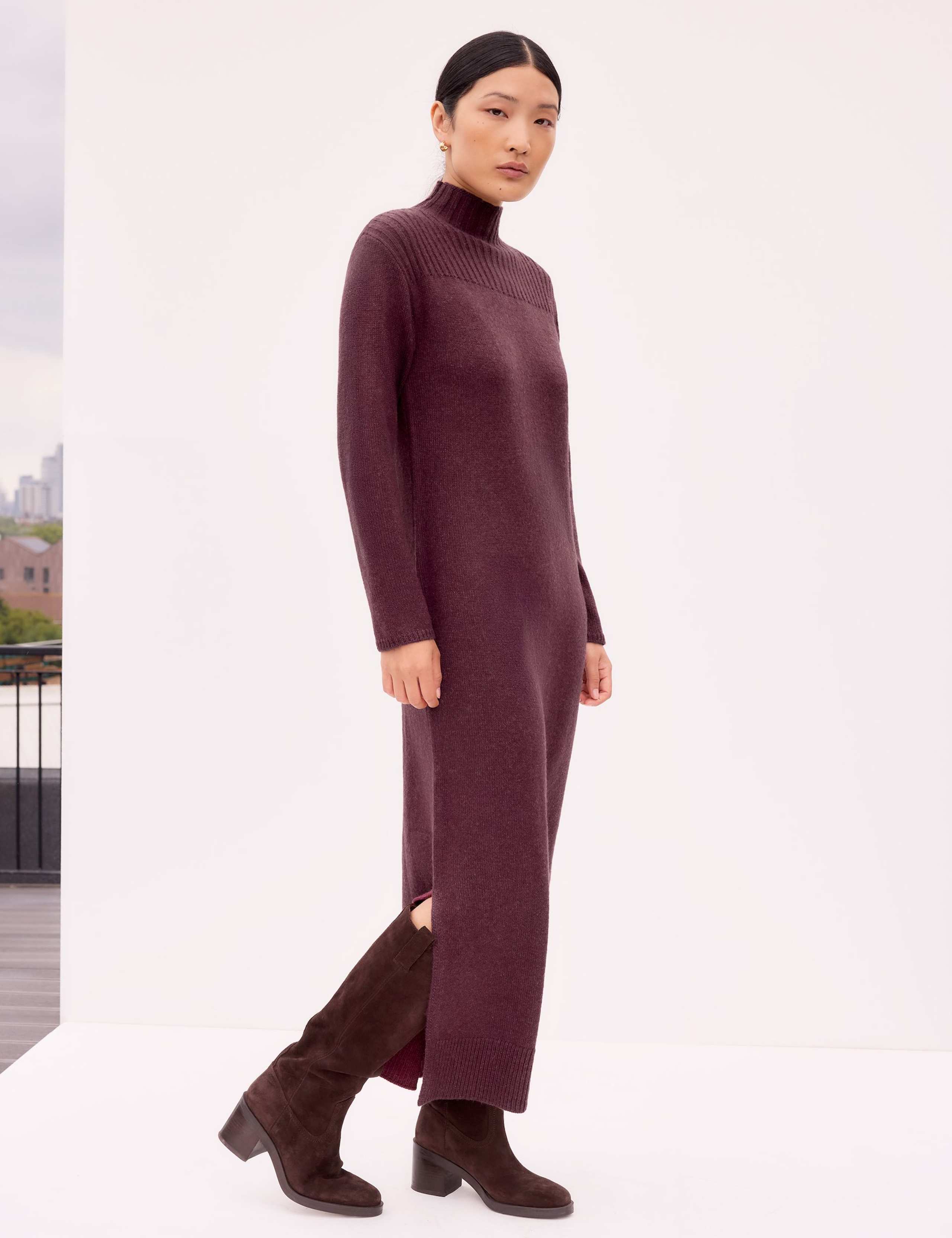 High Neck Midaxi Jumper Dress