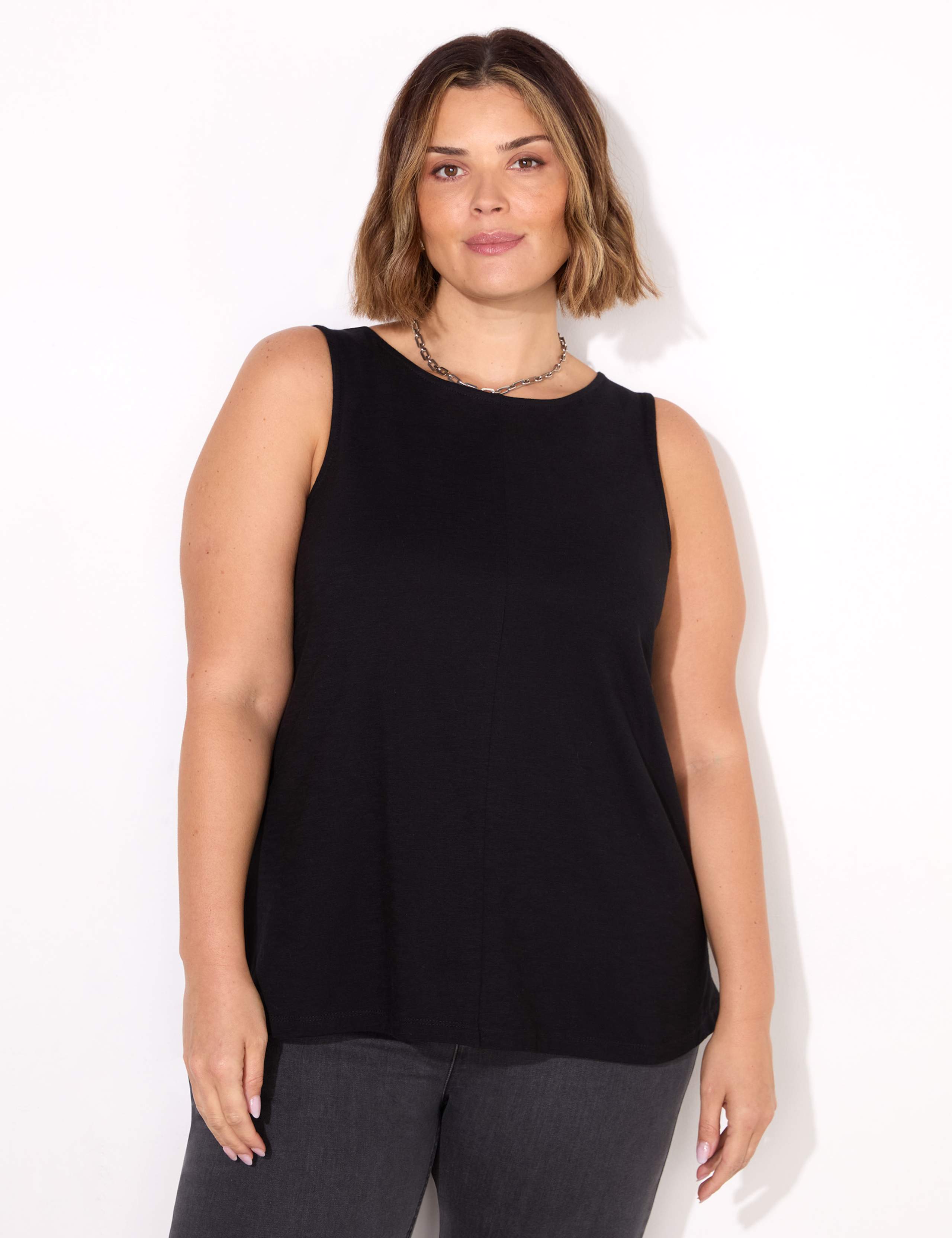 Pure Cotton Round Neck Vest Top