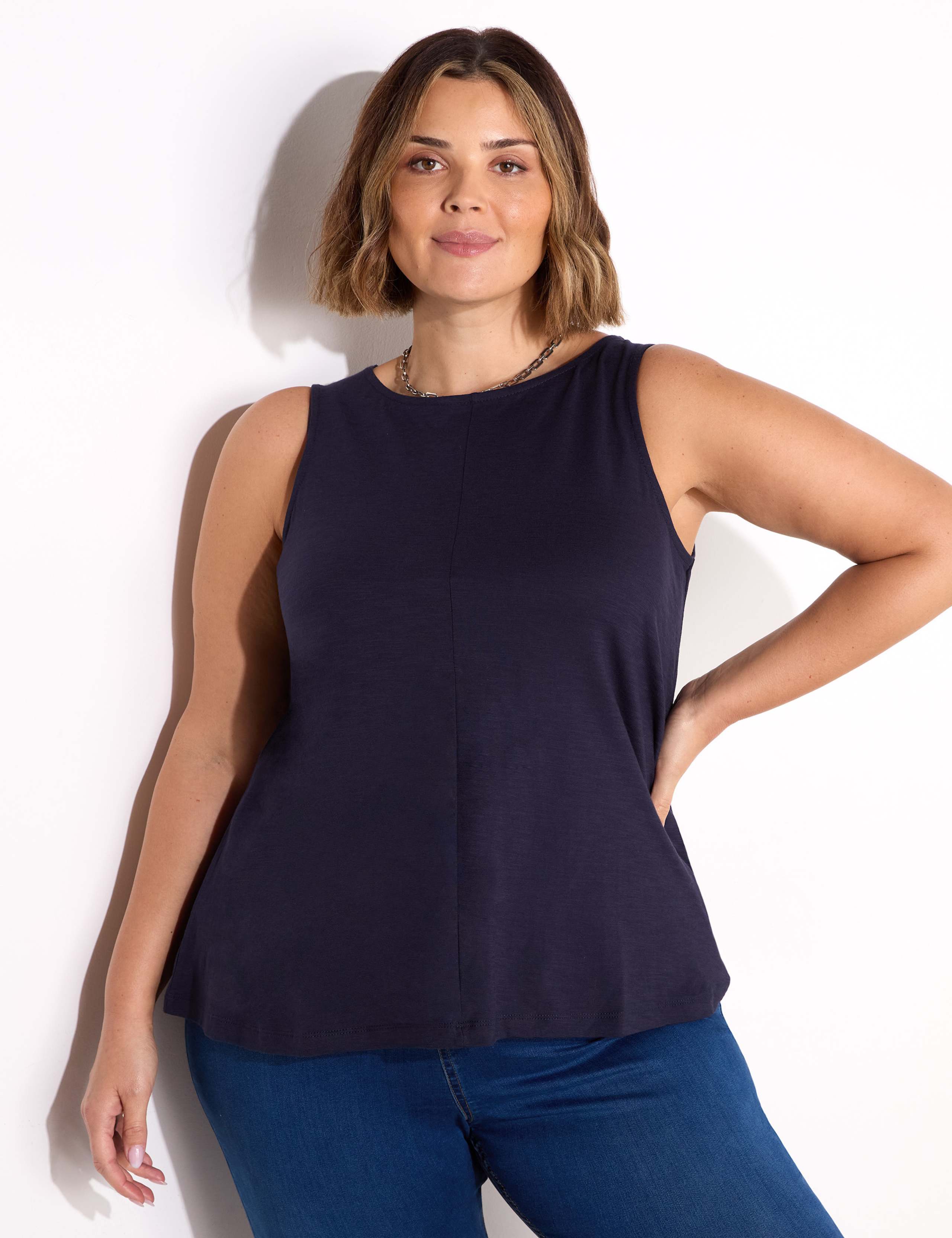 Pure Cotton Round Neck Vest