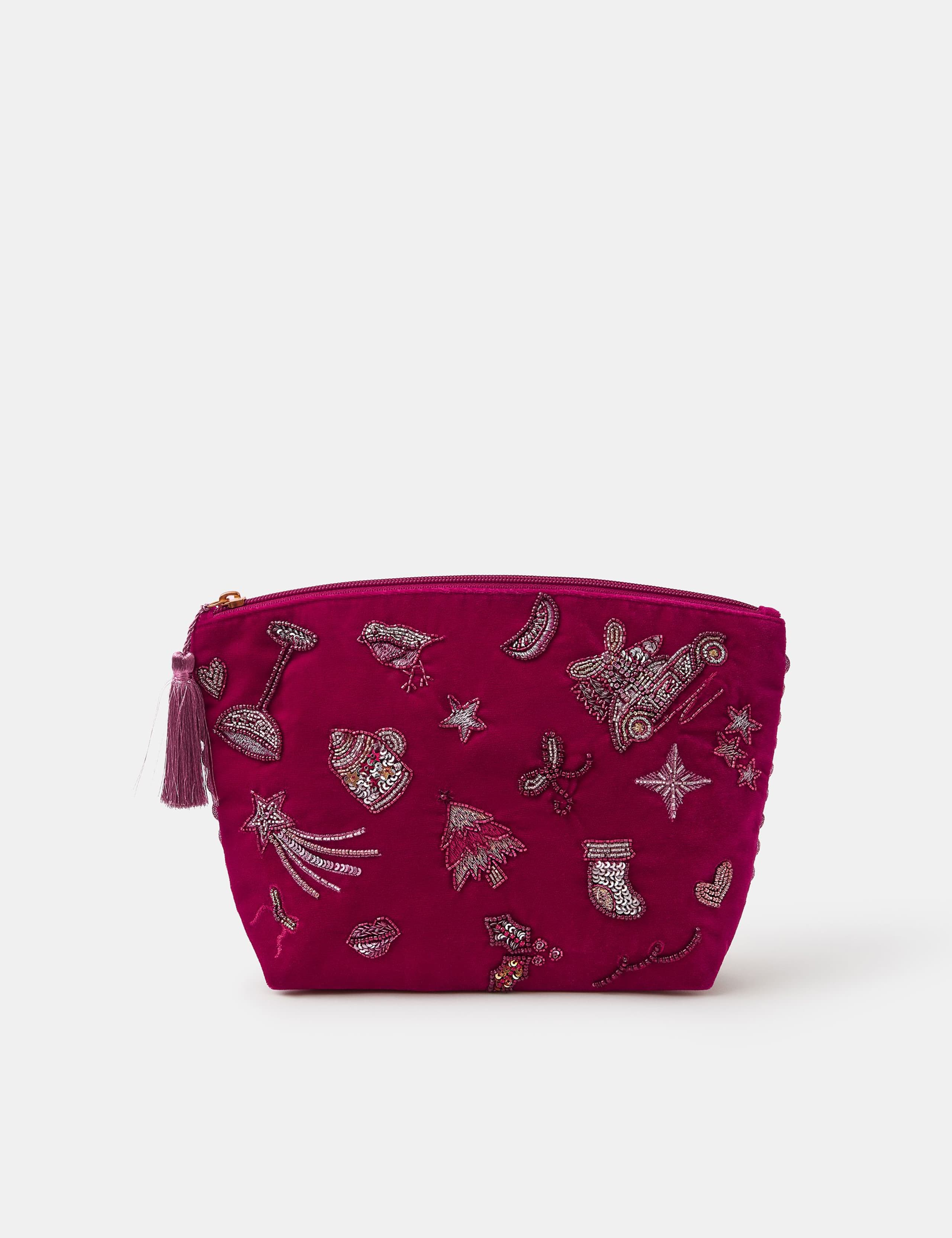 Large Embellished Christmas Pouch