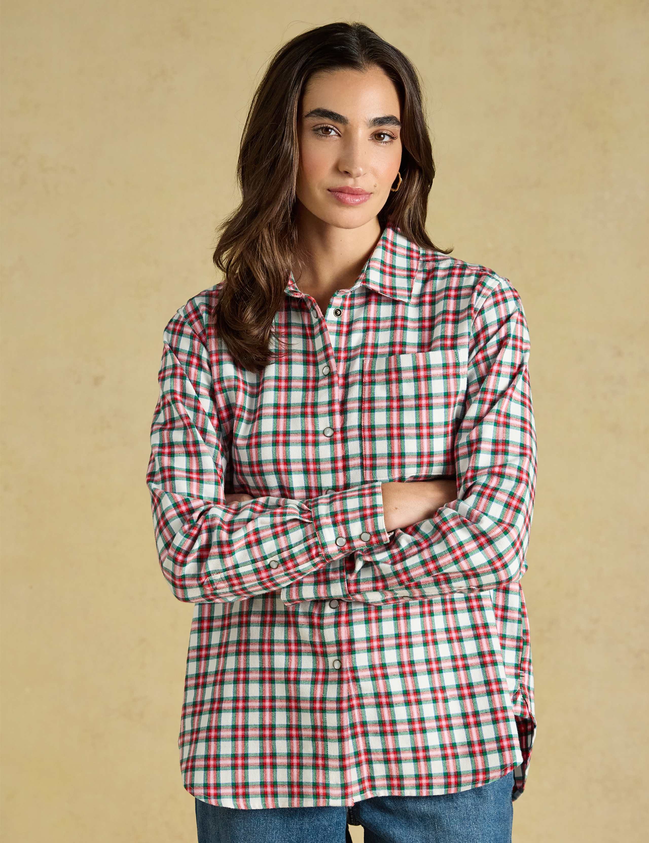 Check Boyfriend Brushed Shirt