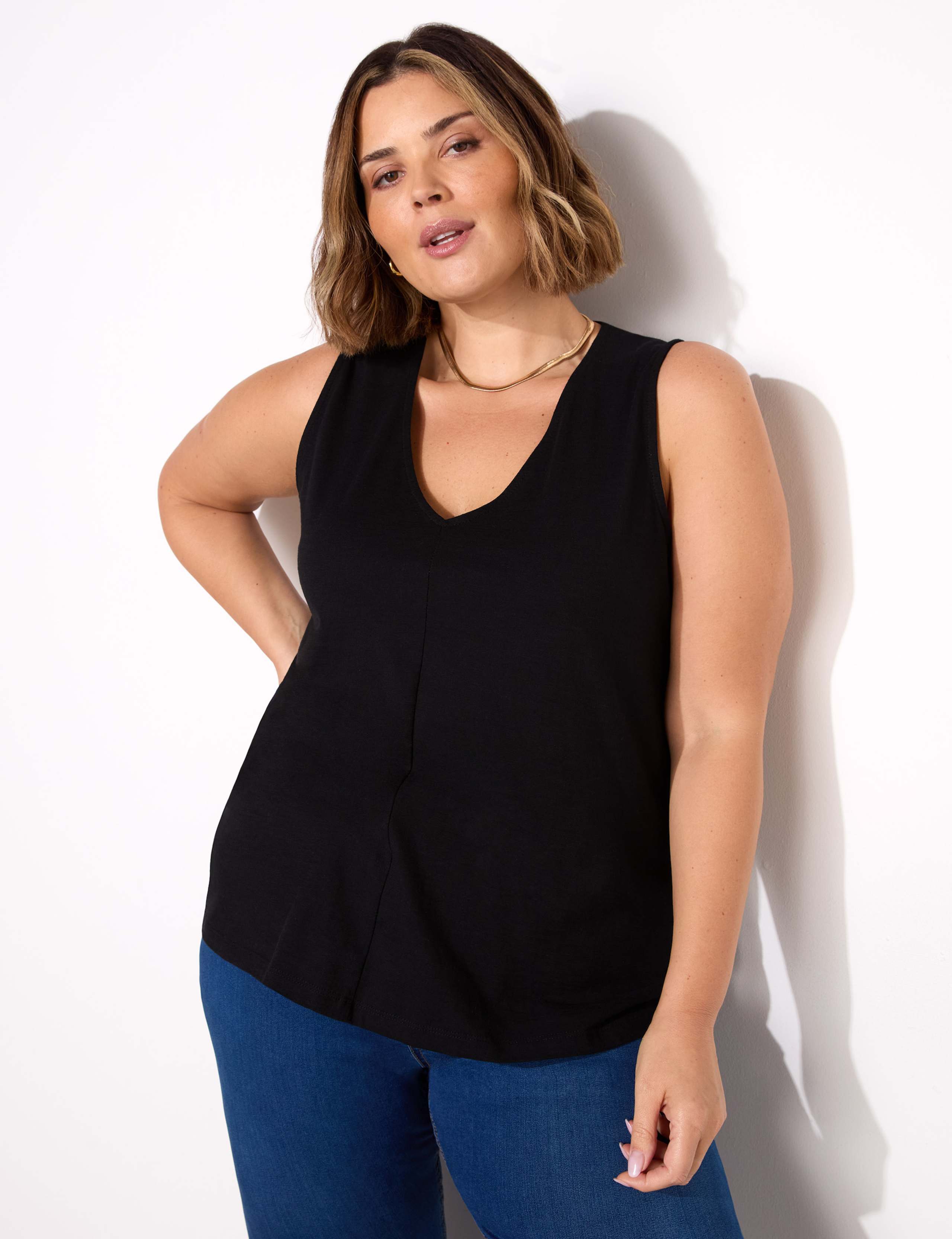 Pure Cotton V-Neck Vest