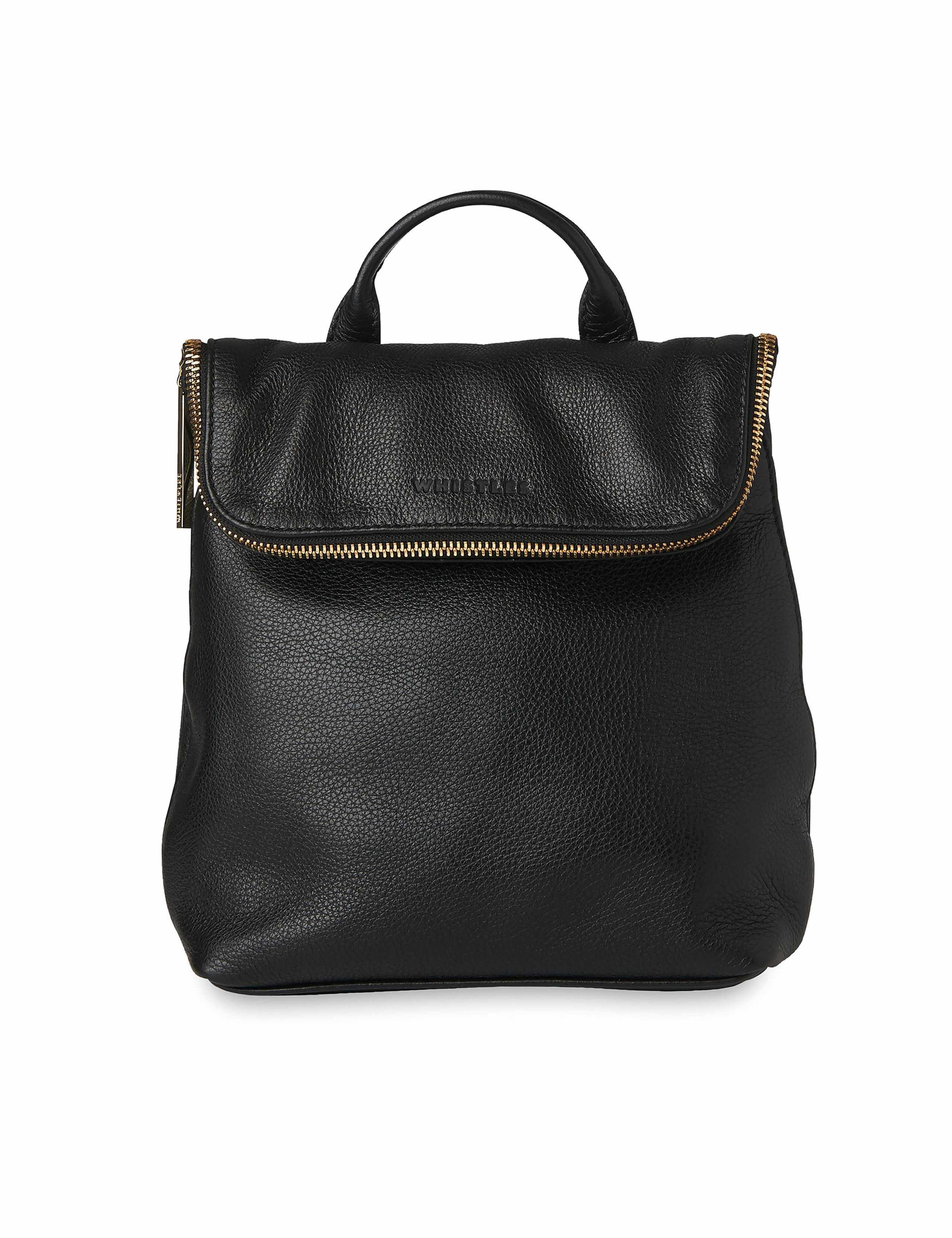 Leather Zip Detail Mini Backpack