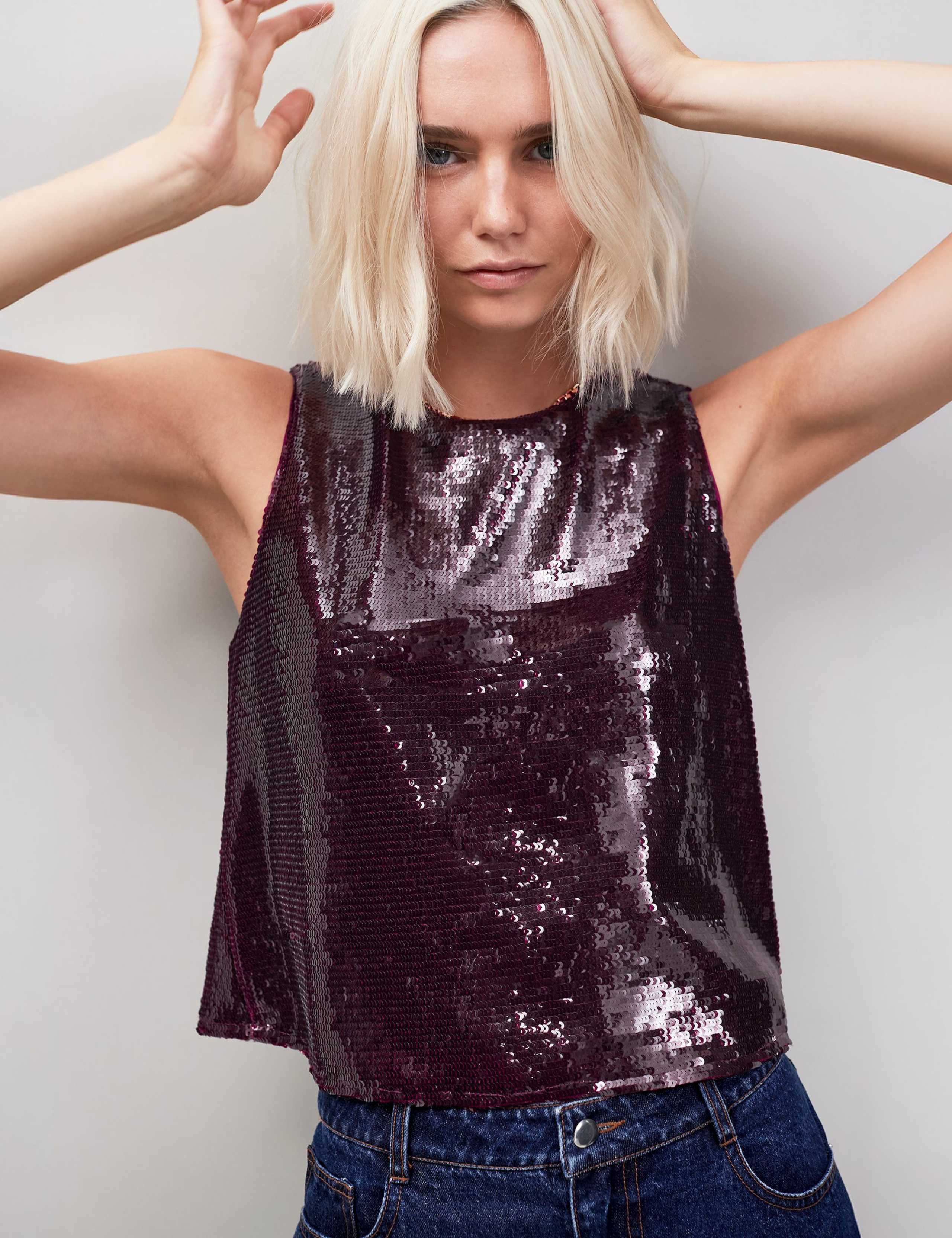 Sparkly Sequin Shell Top