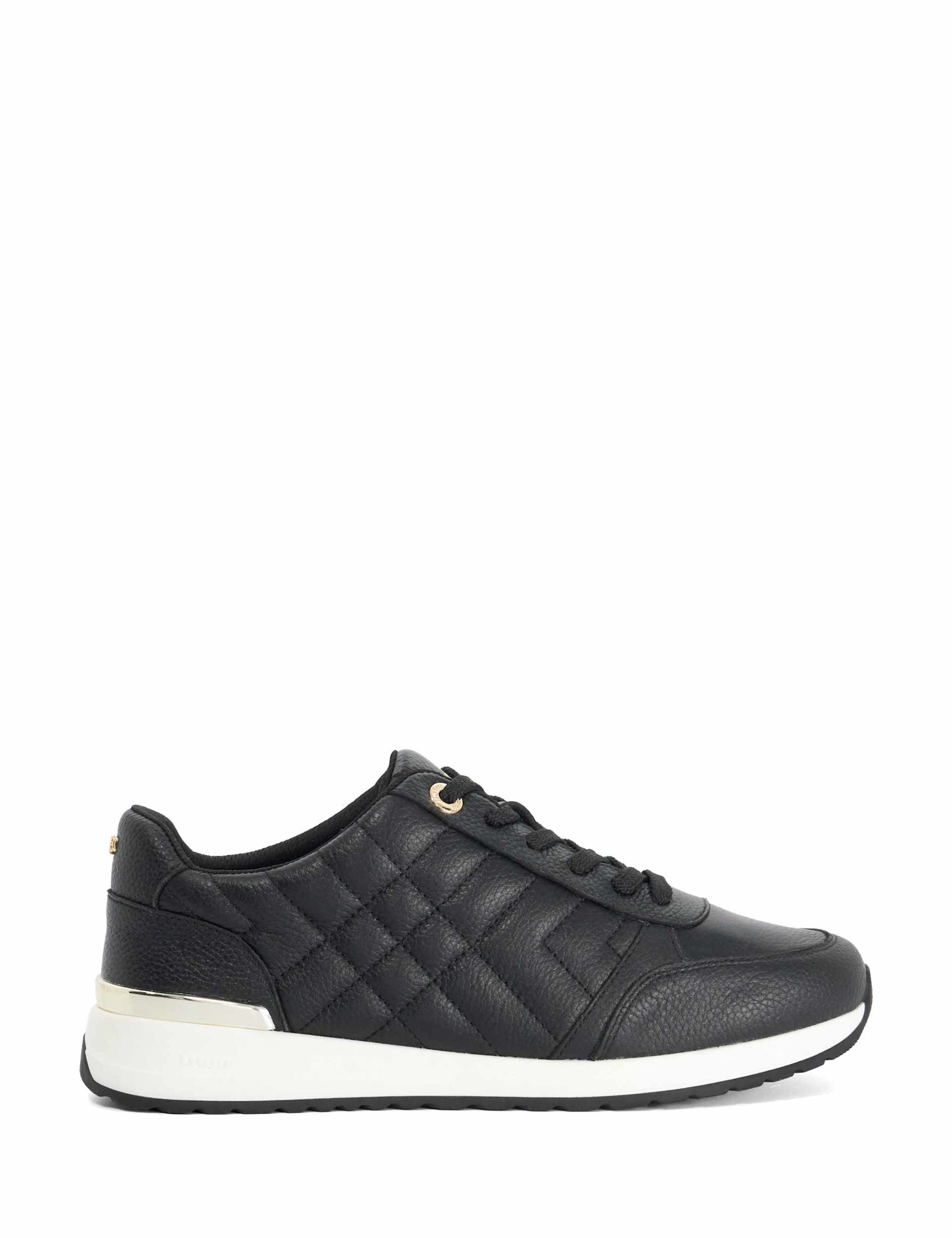 Suede Lace Up Quilted Trainers