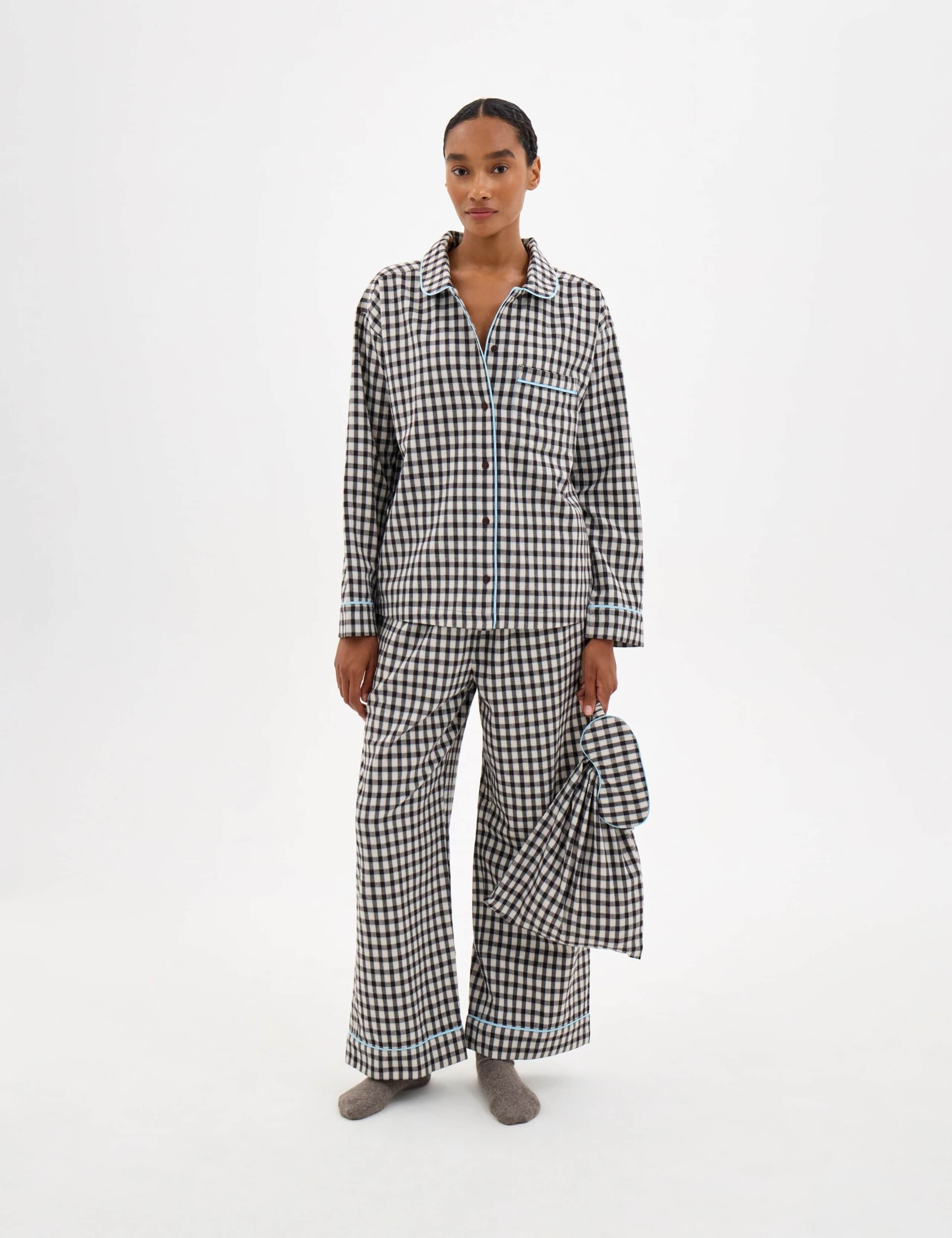 Brushed Cotton Gingham Pyjama Set