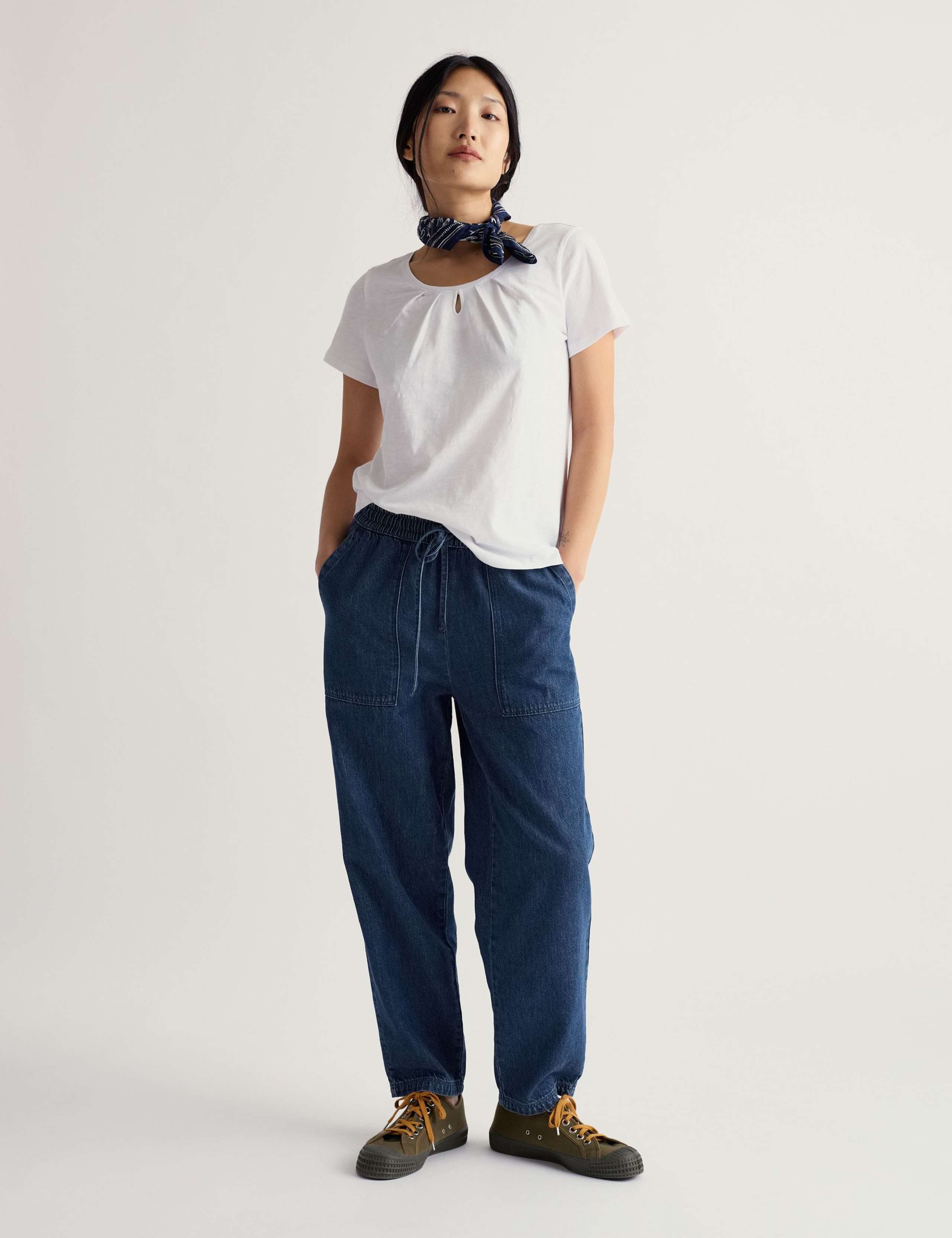 Pure Cotton Scoop Neck Relaxed T-Shirt