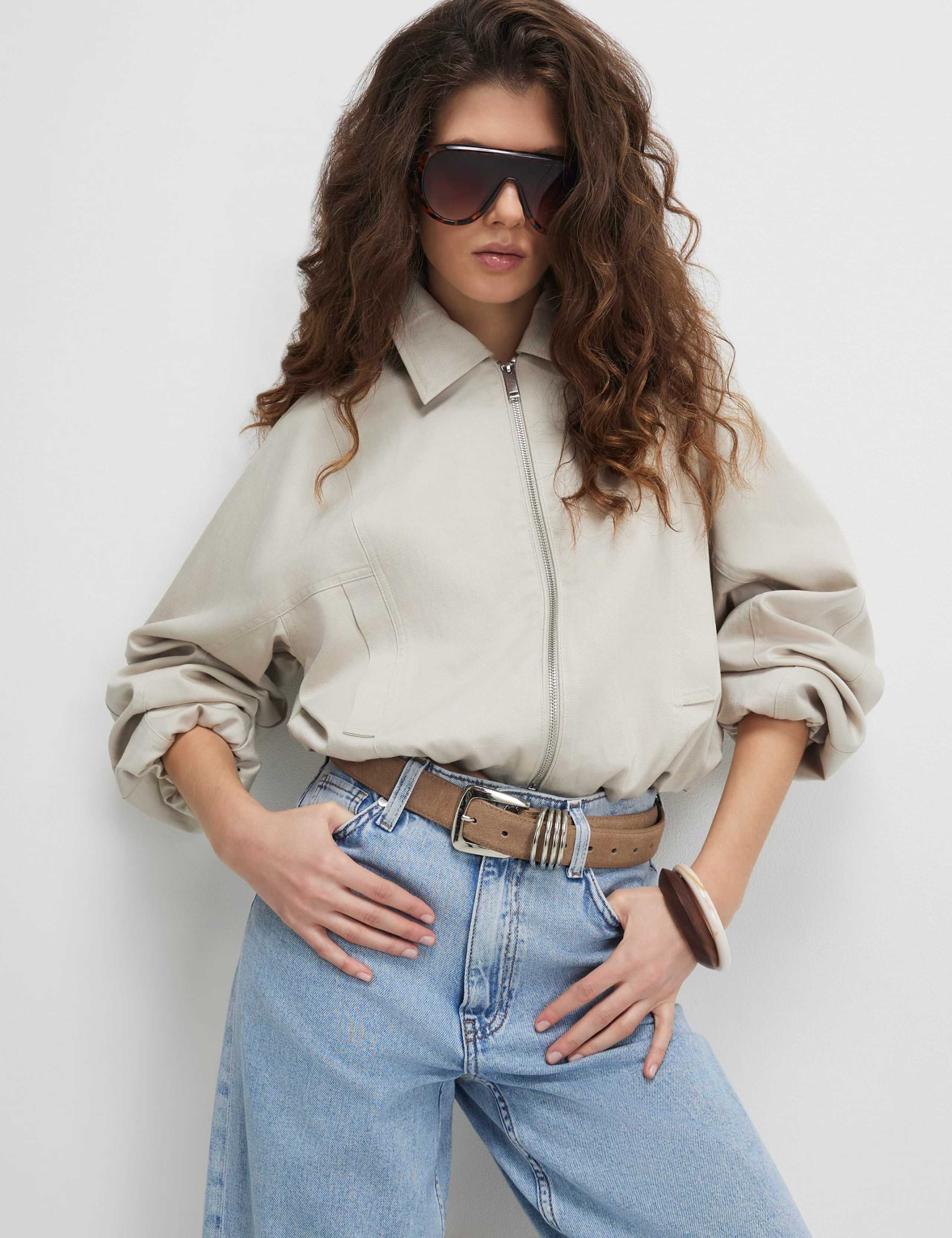 Lyocell™ Rich Oversized Harrington Jacket