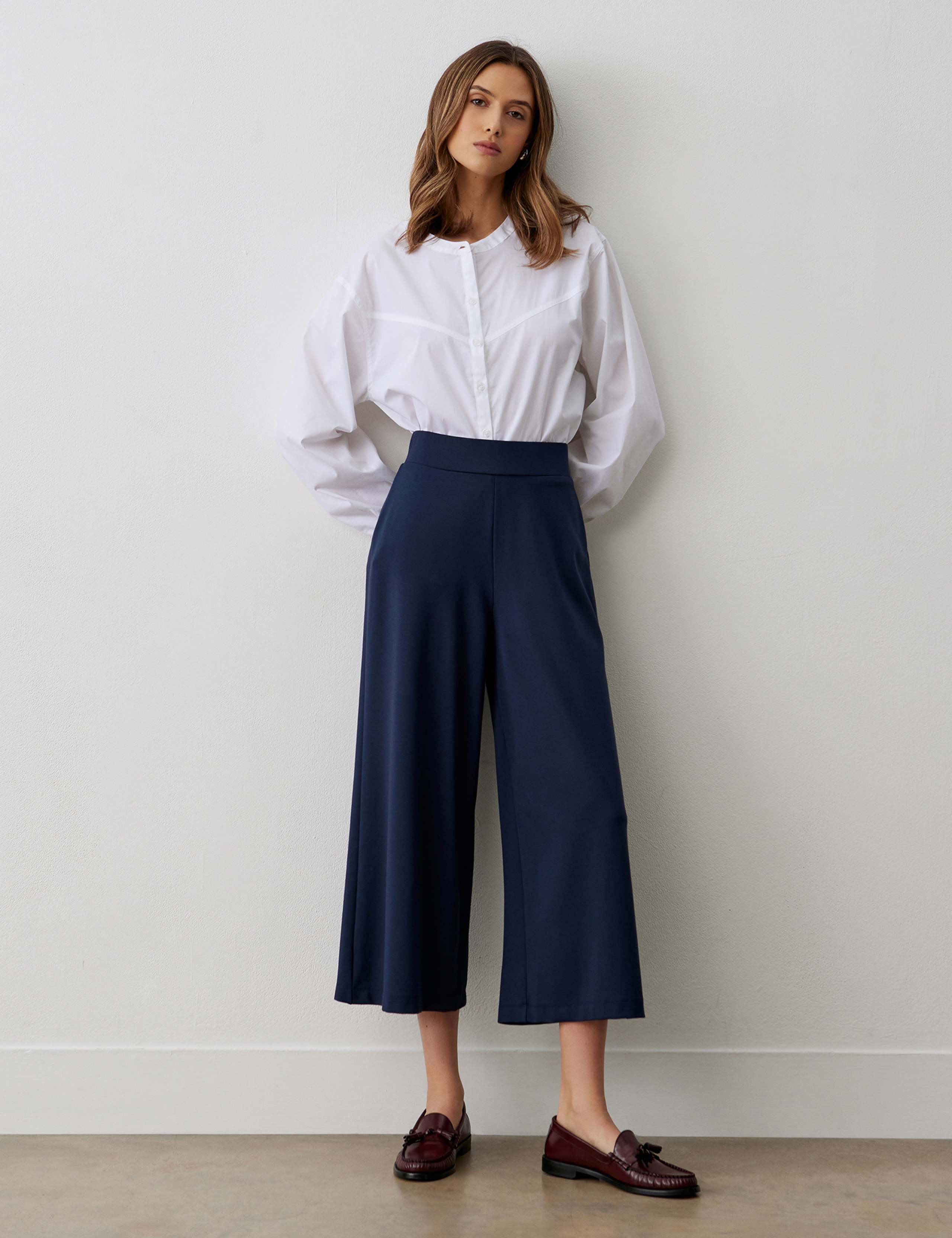 Miribel Ponte Jersey Wide Leg Trouser