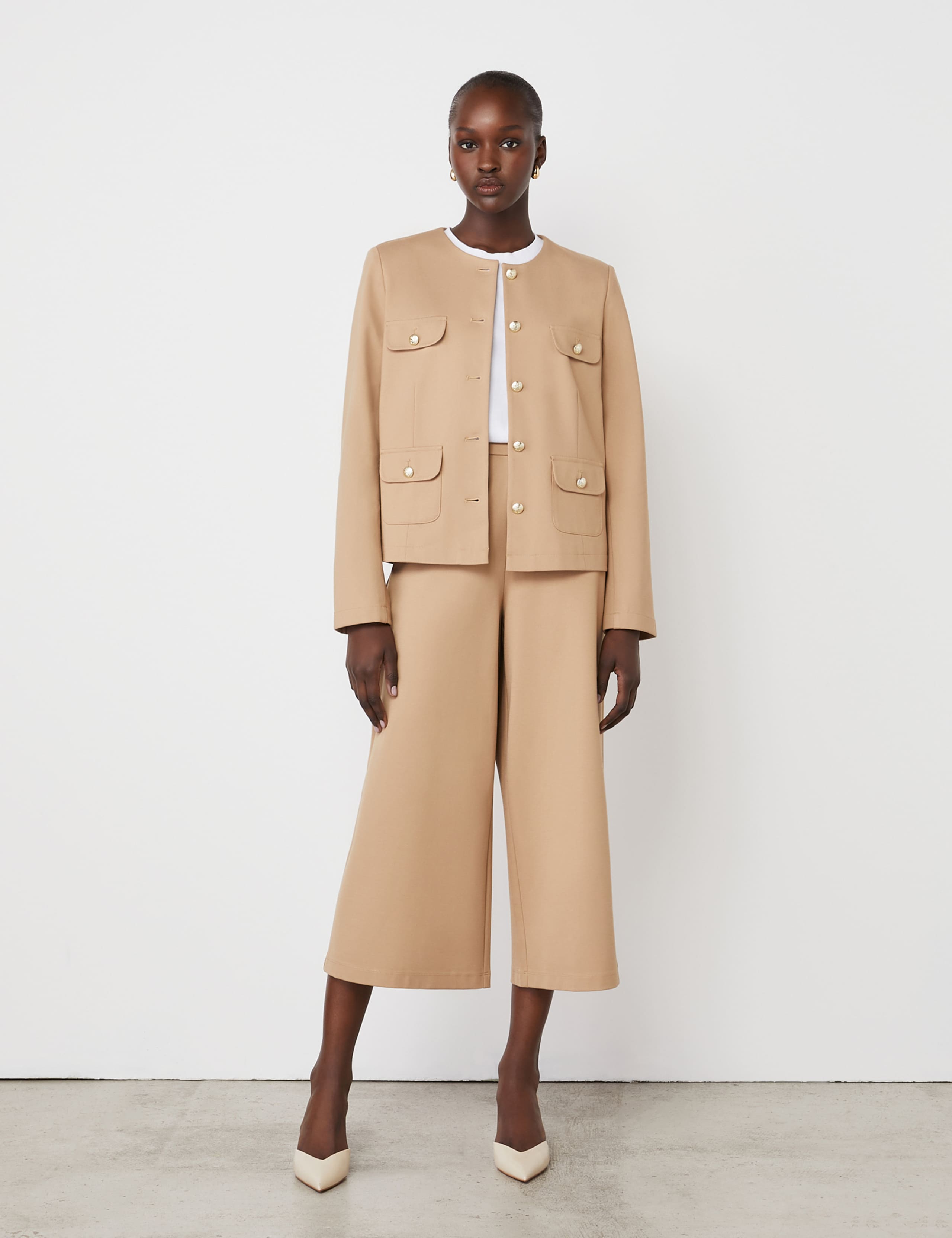 Miribel Ponte Jersey Wide Leg Trouser