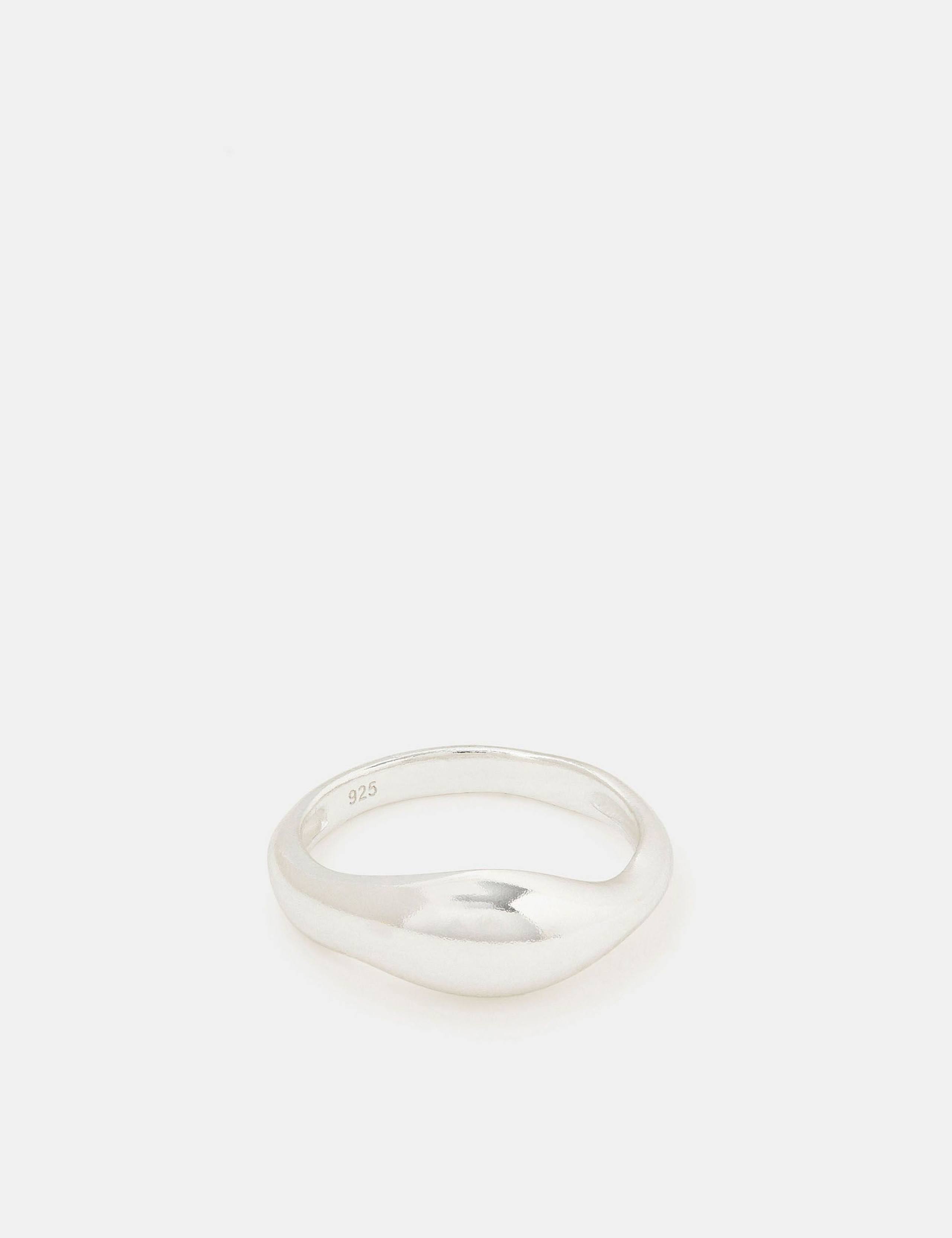 Sterling Silver Molten Ring