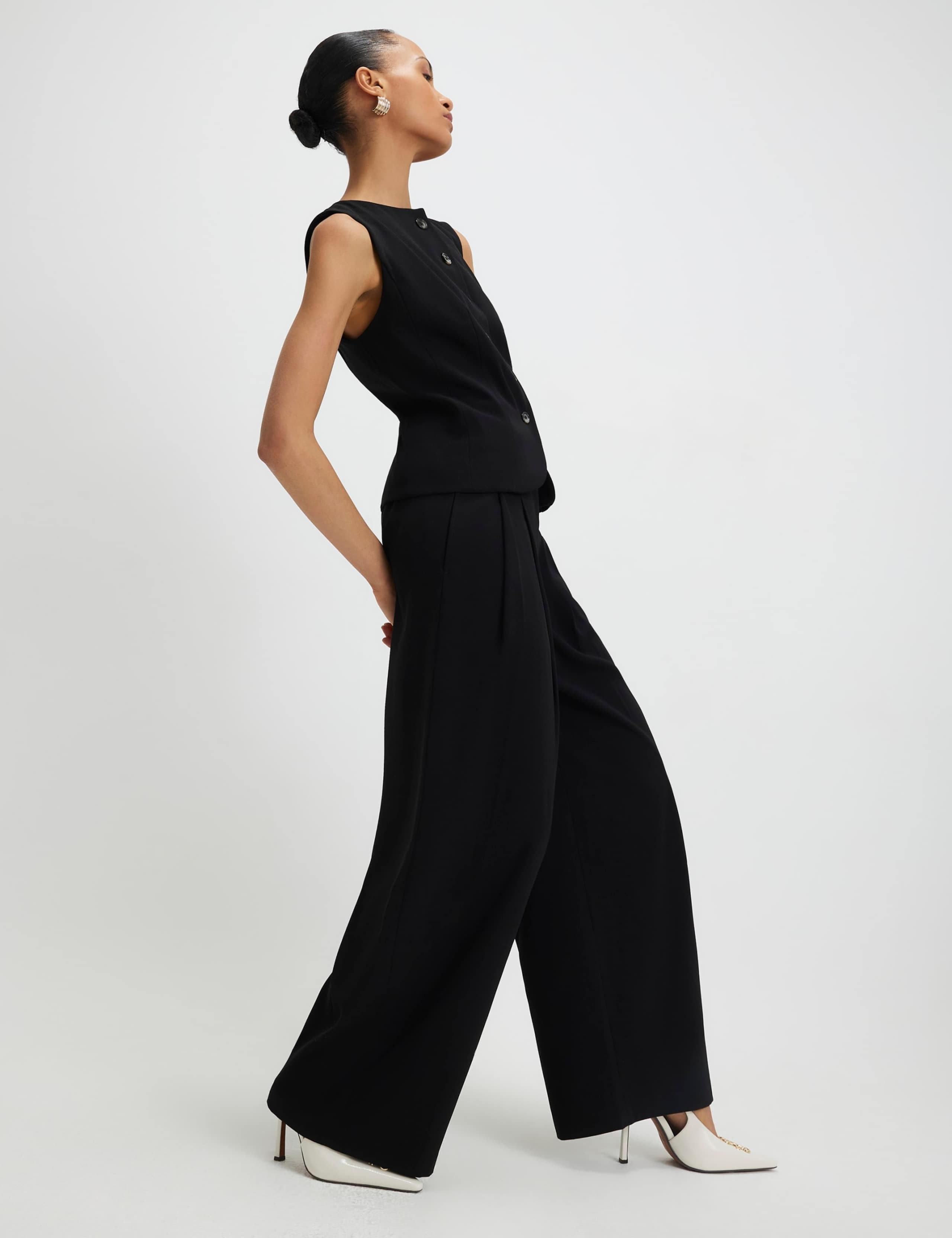 Tailored Wide Leg Trousers
