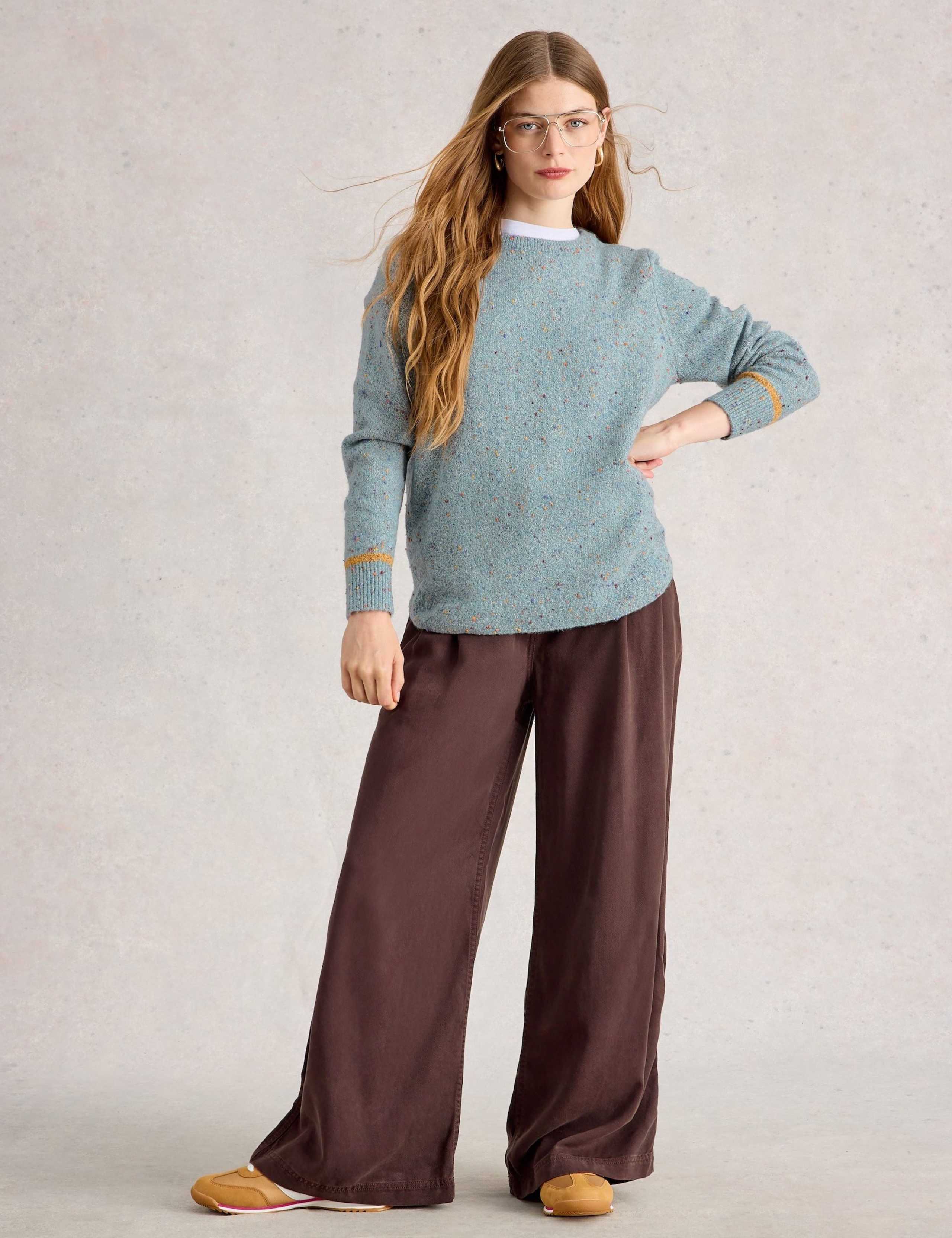 Textured Crew Neck Jumper