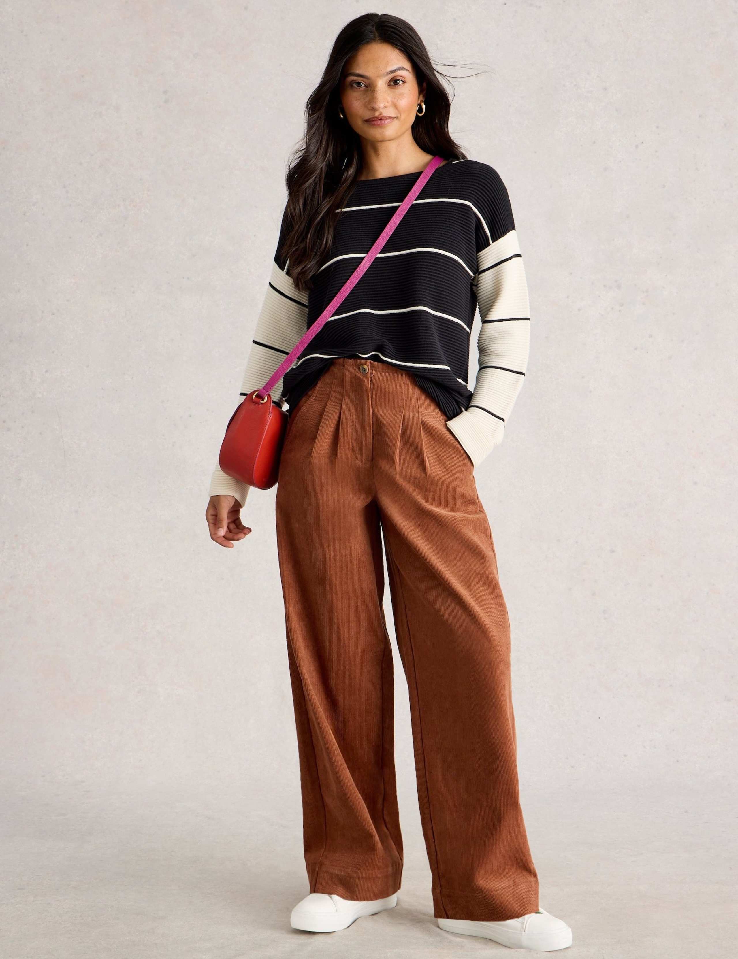 Cotton Striped Round Neck Jumper