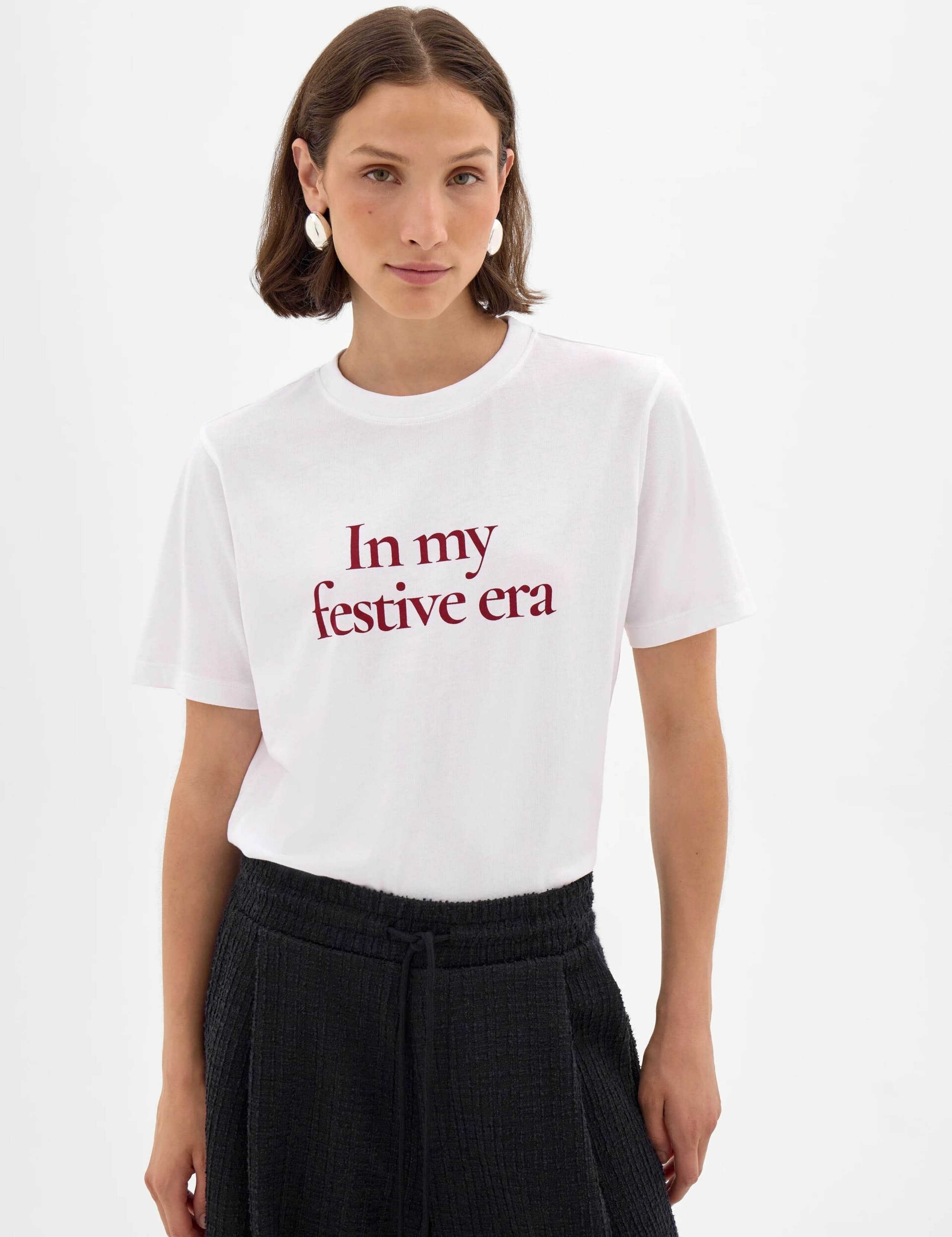 Pure Cotton Slogan Long Sleeve T-Shirt