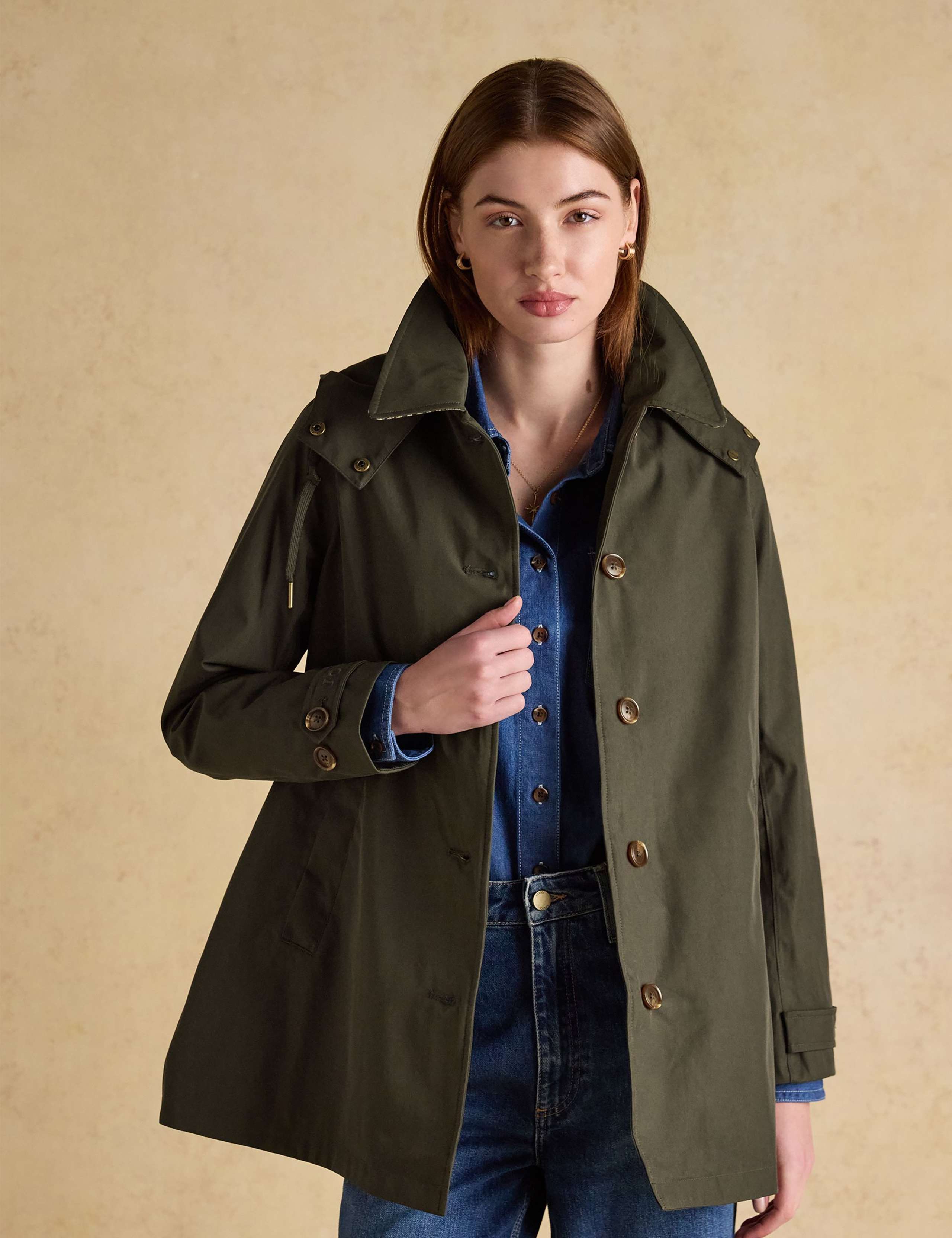 Cotton Rich Waterproof Hooded Raincoat