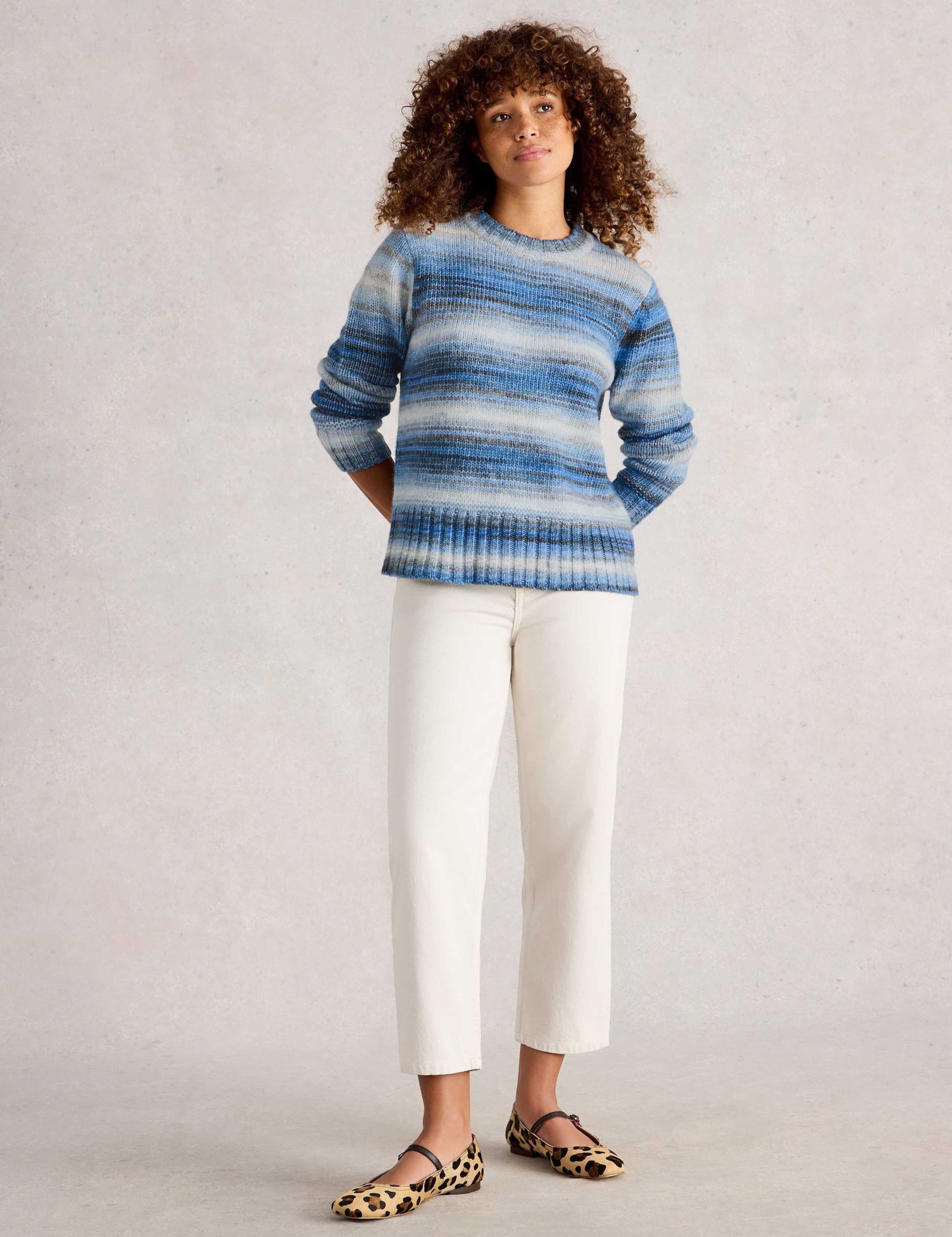 Space Dyed Crew Neck Knitted Jumper