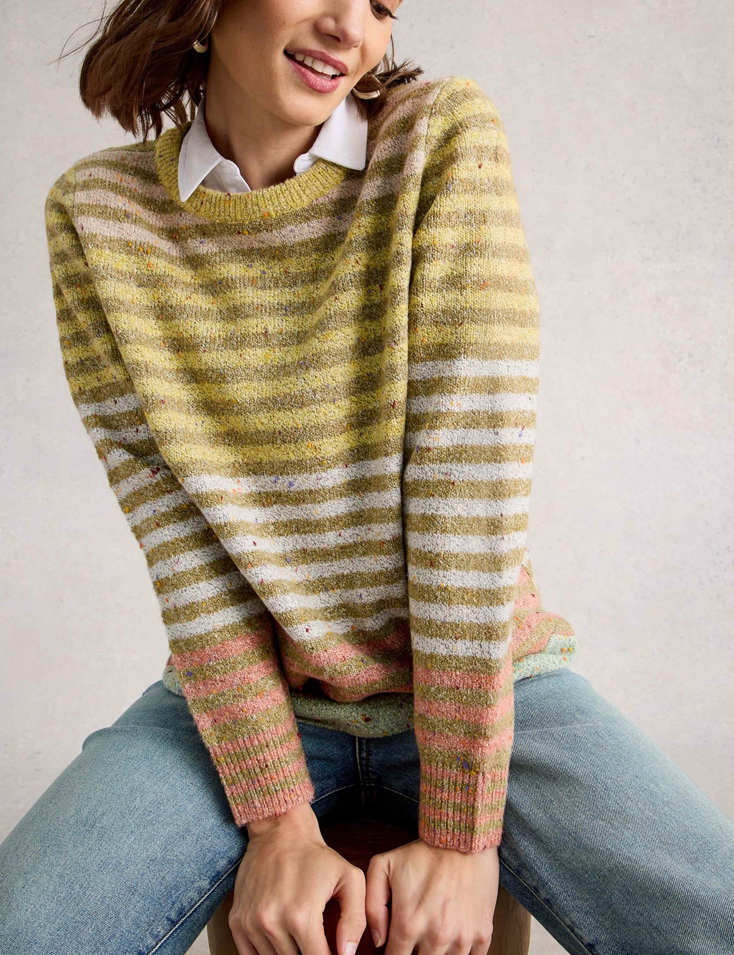 Colour Block Crew Neck Jumper
