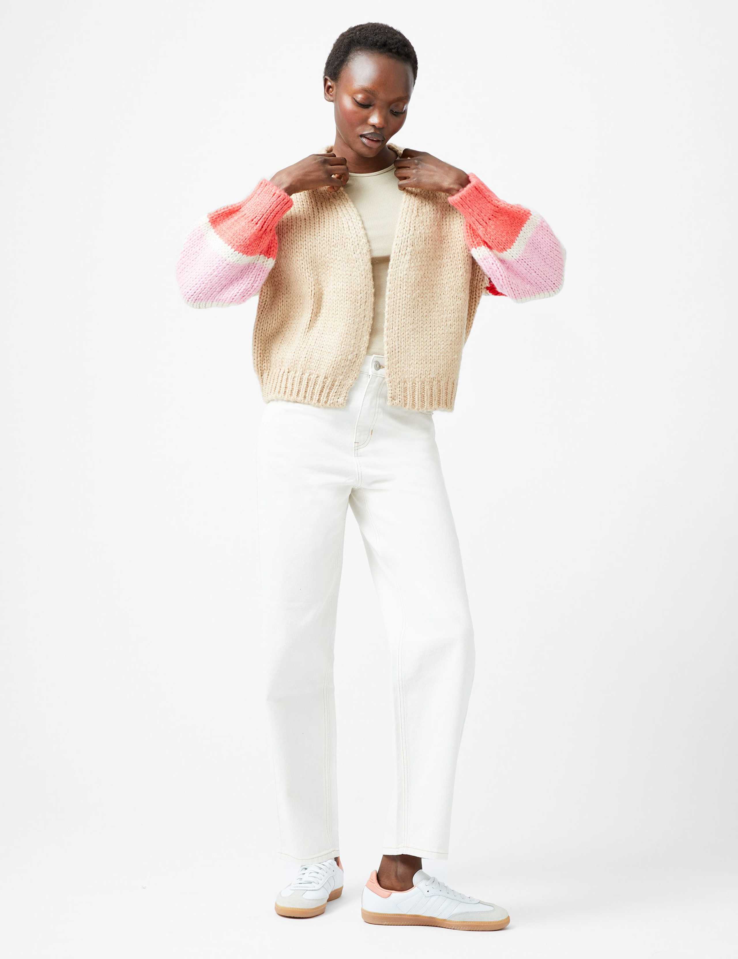 Colour Block Edge to Edge Cardigan