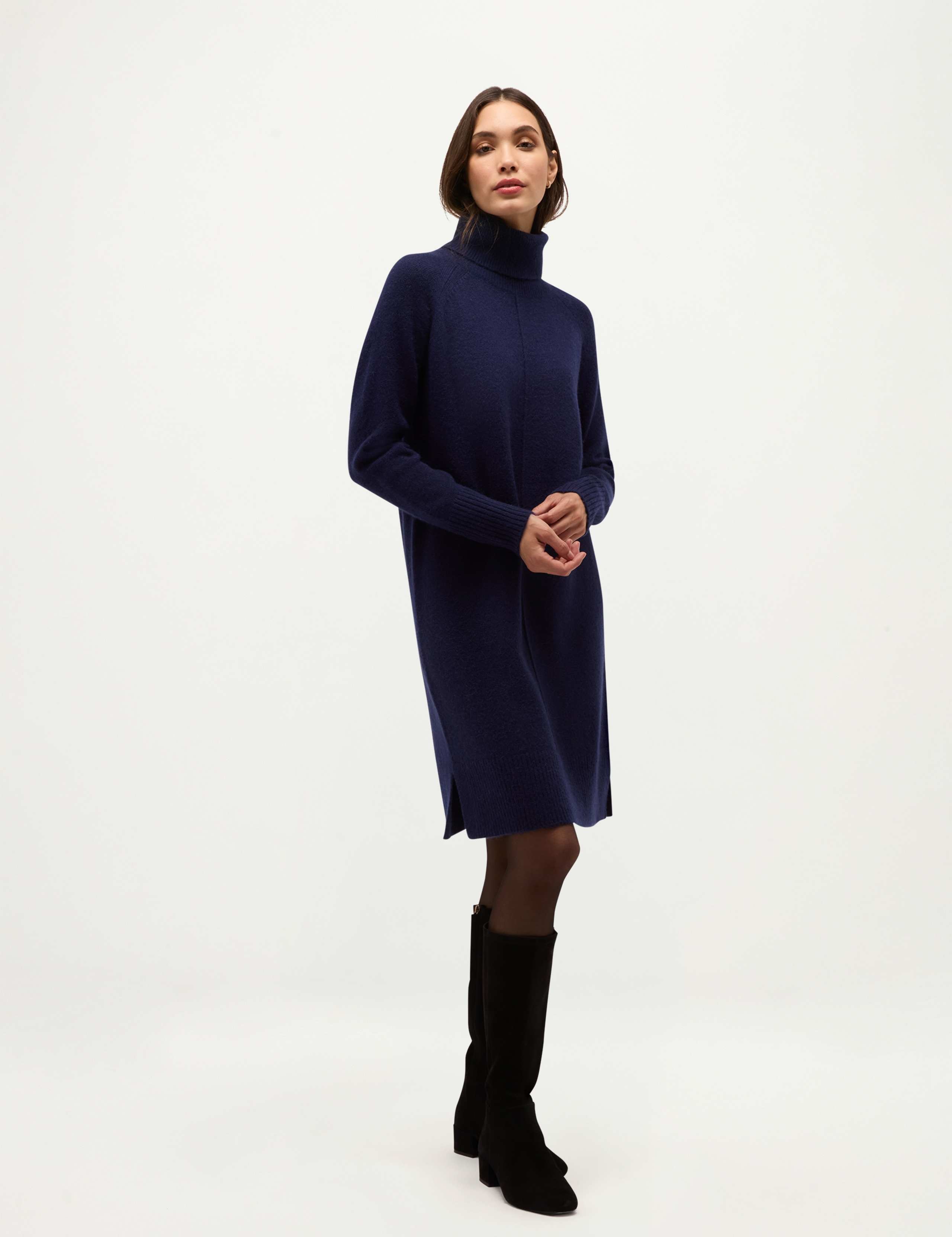 Merino Wool Blend Knitted Dress with Alpaca