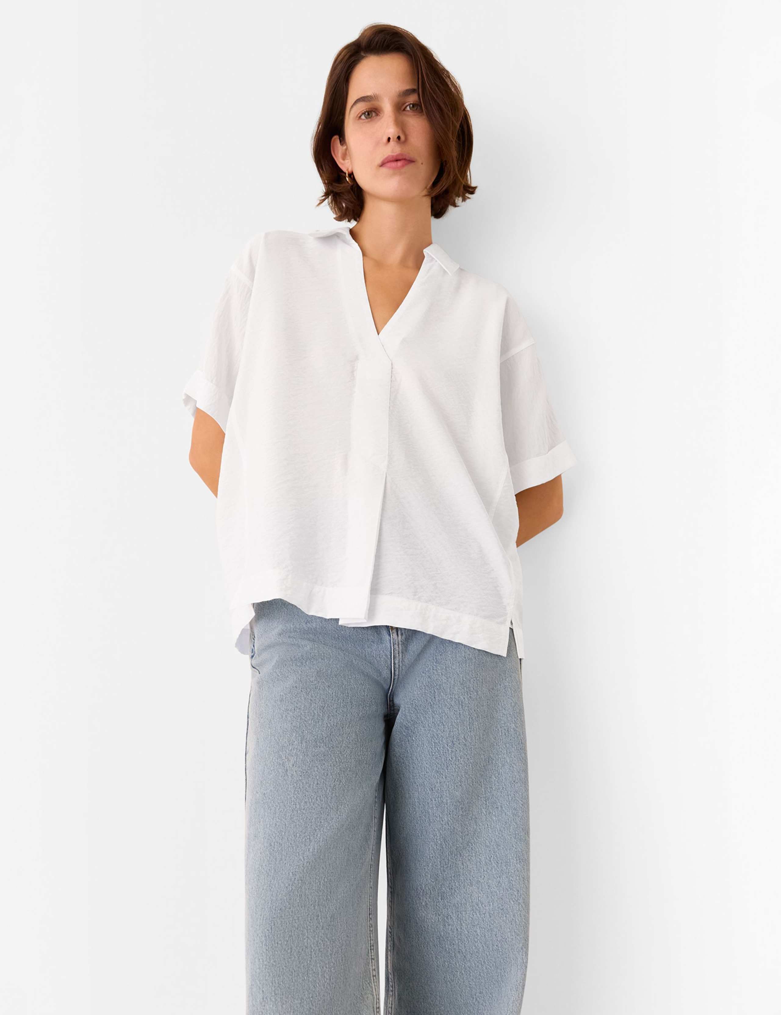 Collared V-Neck Shirt