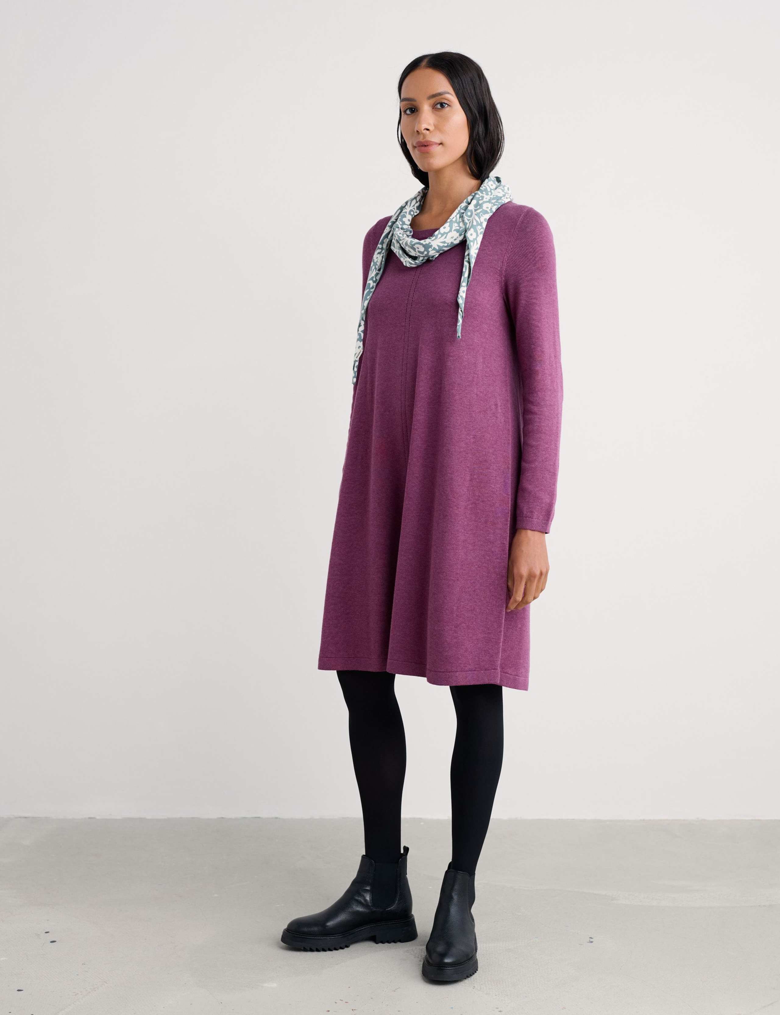 Pure Cotton Knee Length Jumper Dress