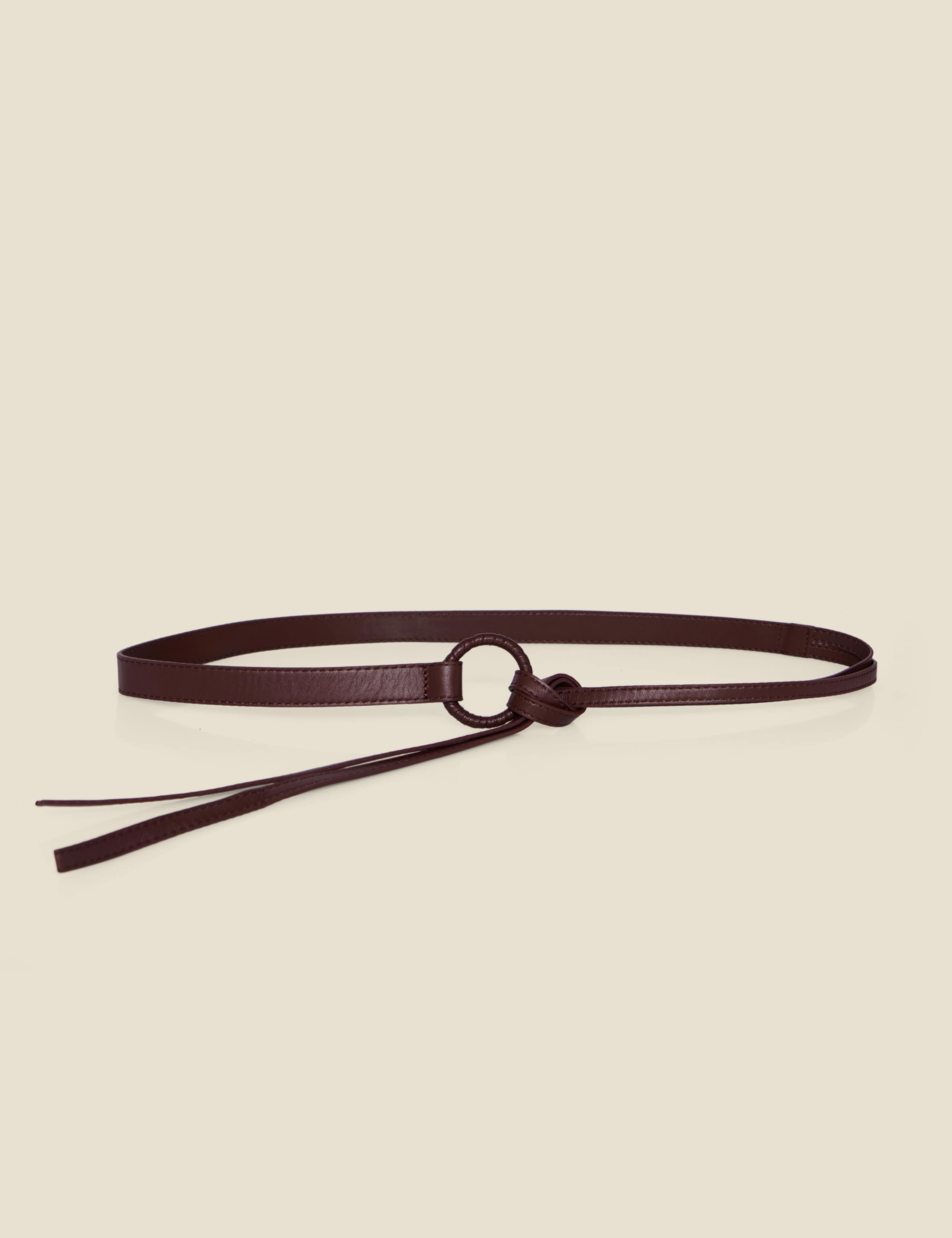 Leather Ring Tie Waist Belt